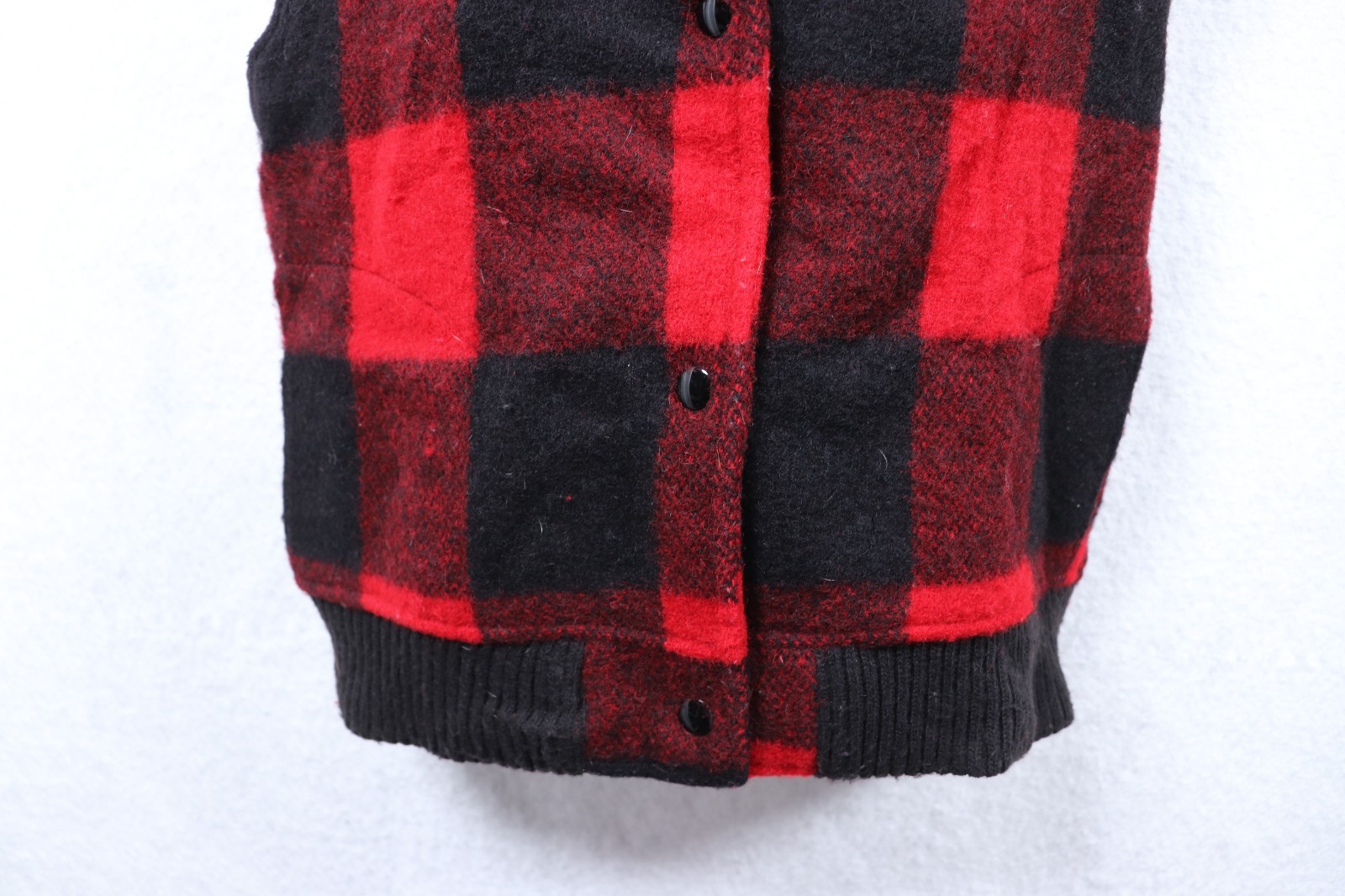 VTG 80s Woolrich Women’s Check Plaid Vest Size Small Wool Nylon Blend USA Made