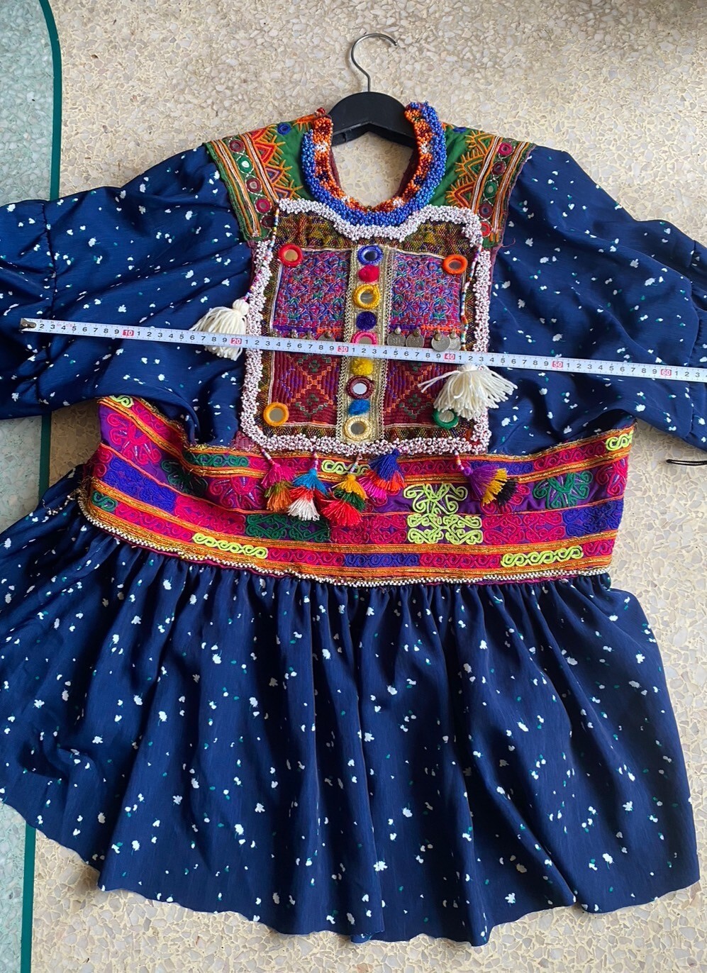 Hand Embroidery Beaded Work Tribal Bohemian Peasant Top Tunic Shirt Dress