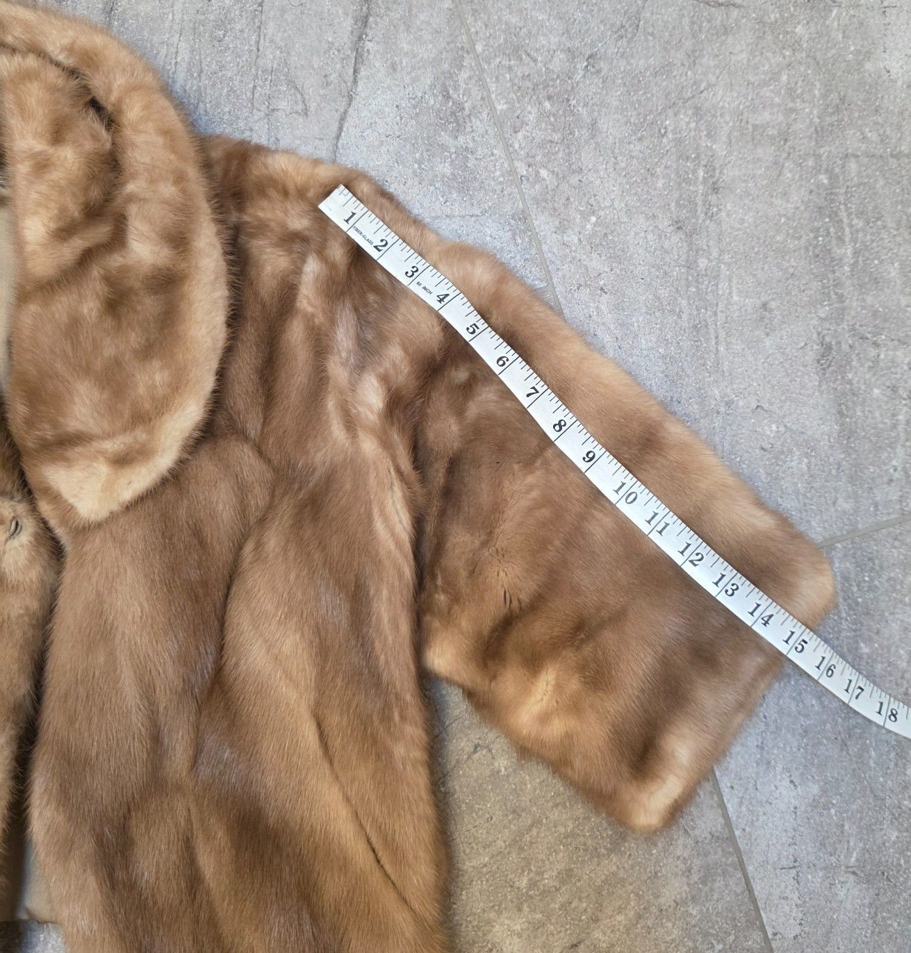 Vintage Mink Fur Stole Honey Brown vtg made in Paris 50’s vtg