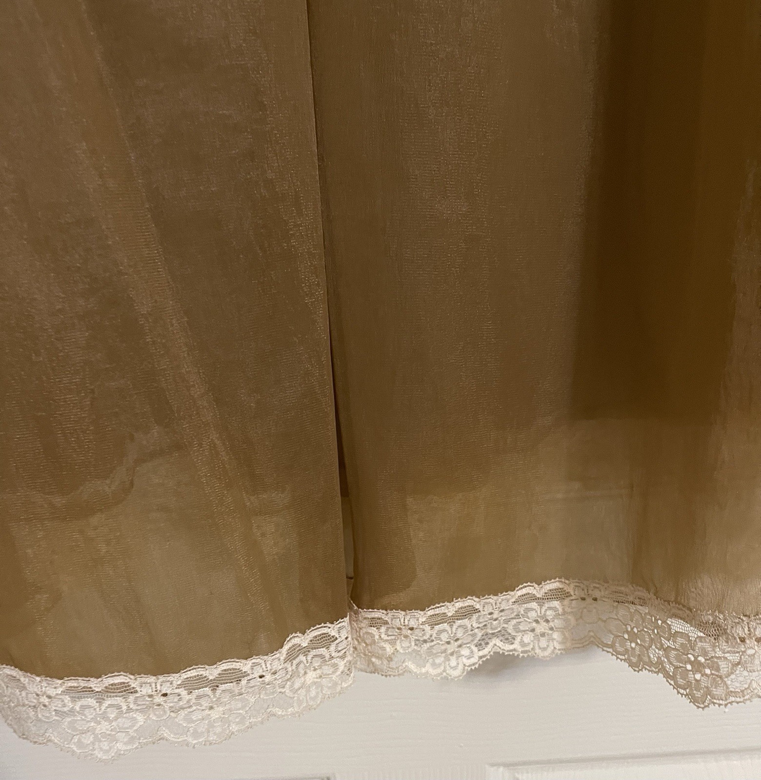 Vintage Vanity Fair Peignoir Set Robe Gown Women’s Sz S Mocha Brown Double Nylon