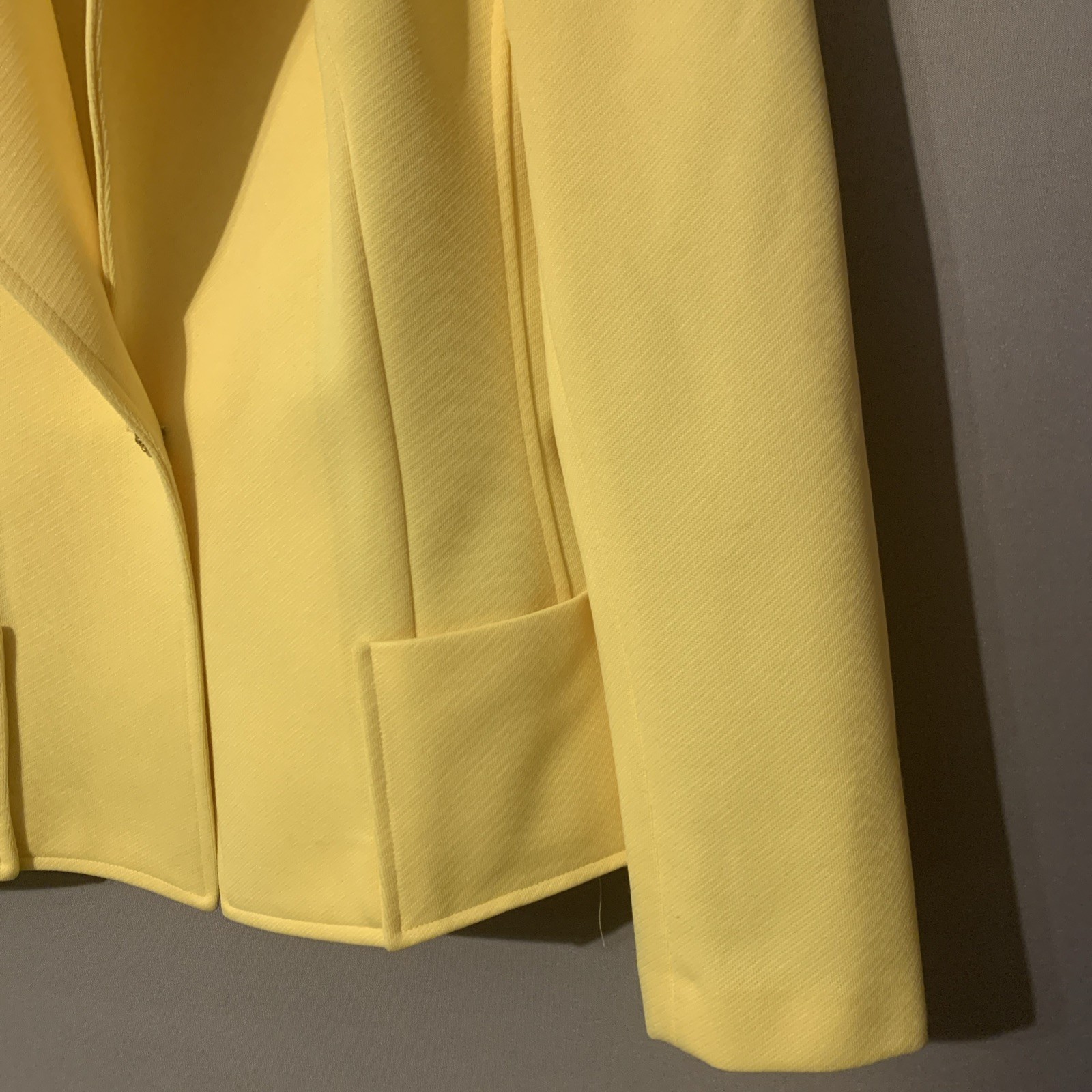 Vtg 60s 70s Alex Garay Trevira Banana Yellow Blazer Jacket Office Siren Disco