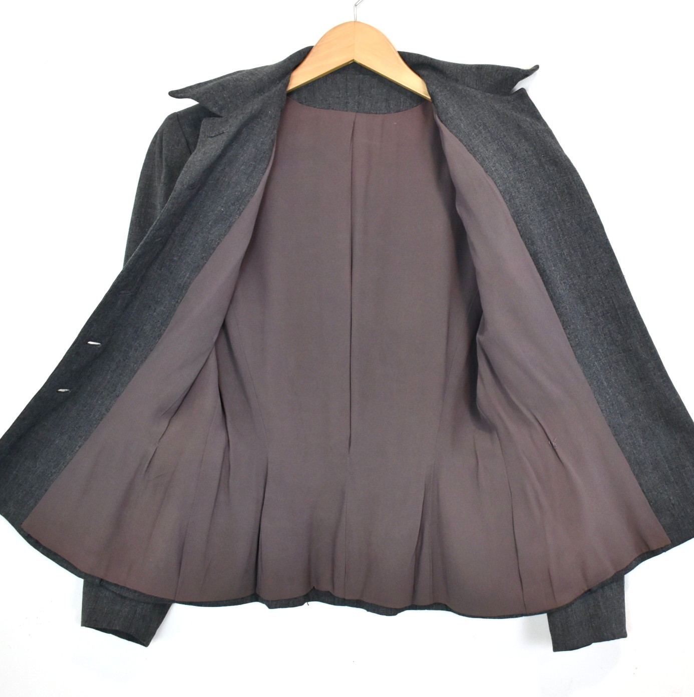 Vtg 40s Hourglass Blazer Jacket Shoulder Pads & Vtg Details S/M EUC