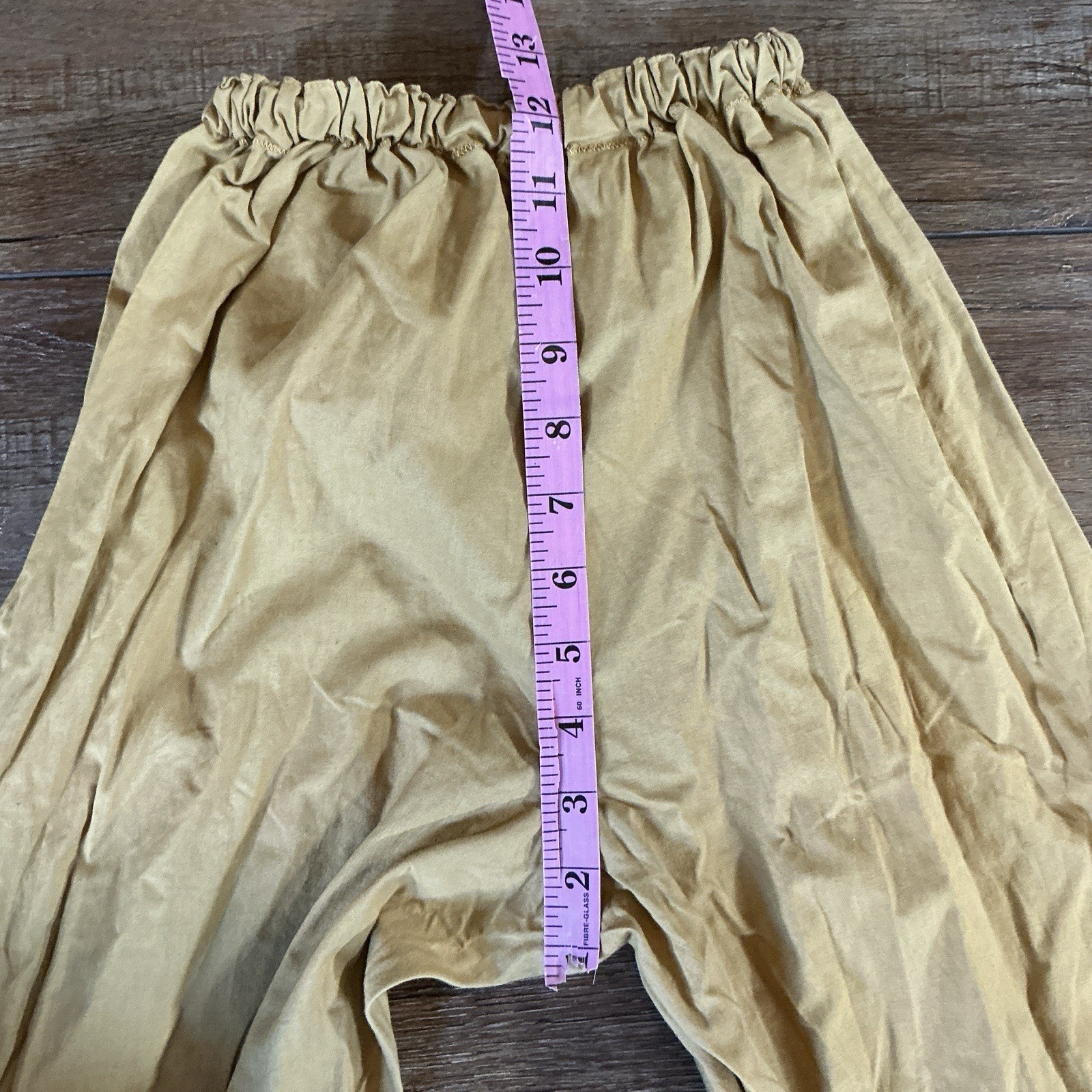 Vintage Gold Satin Lace Trim Pantaloons Bloomers Women’s S-M Elastic Waist #59F4