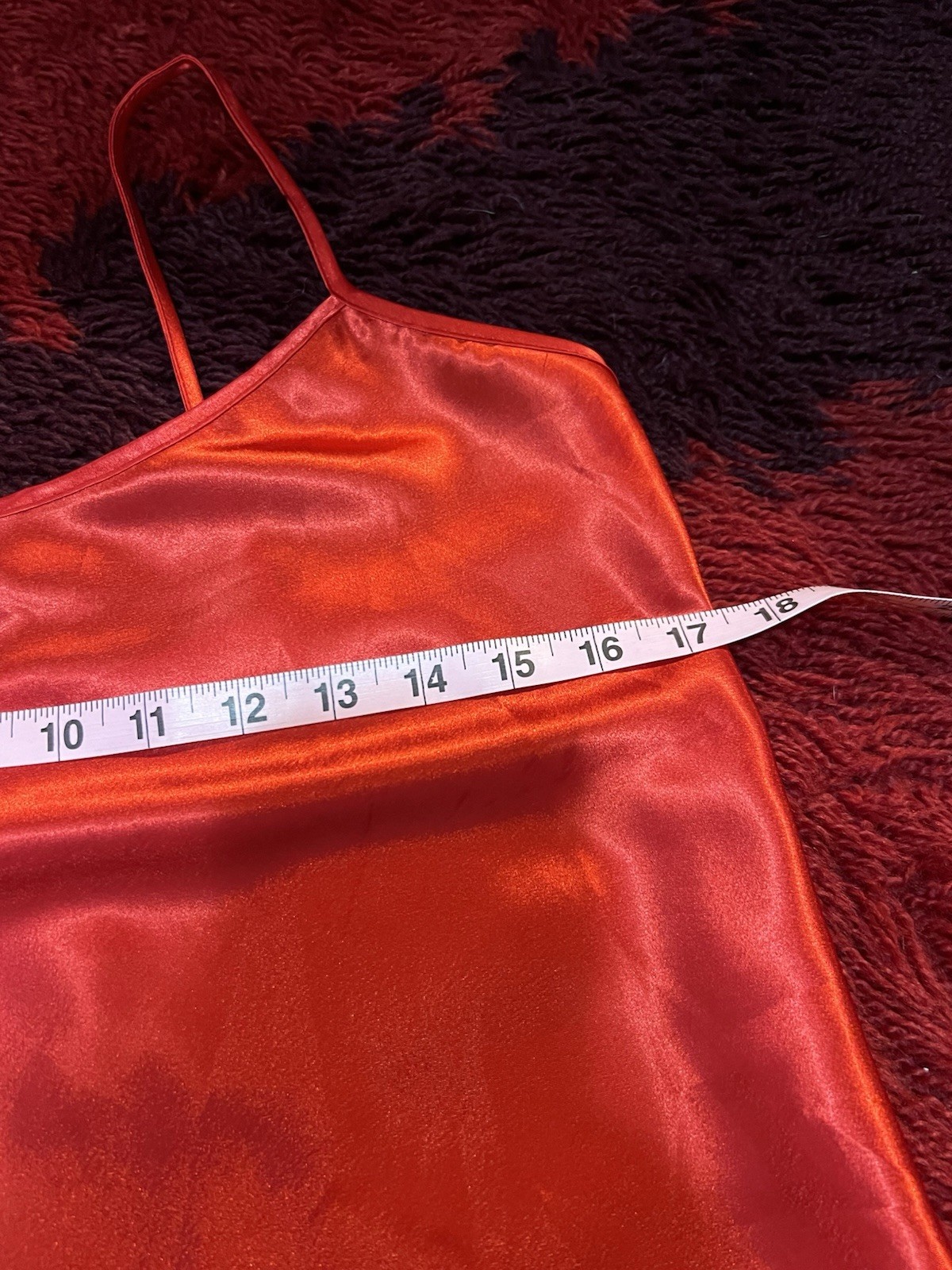Vtg 90’s Farr West Style Red Gilligan & O’Malley Satin Slip Night Gown S USA