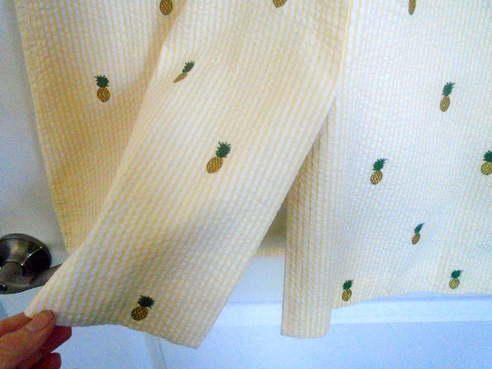 BROOKS BROTHERS Yellow White Seersucker Sheath Sleeveless Dress Lined Size 14!