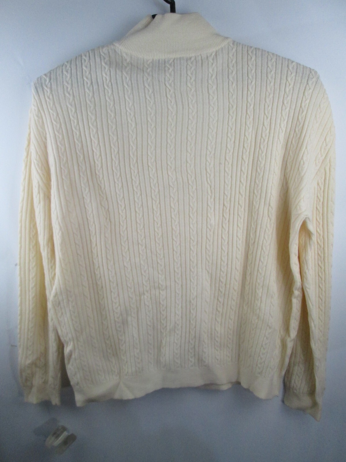 VTG Nordstrom 100% Merino Wool Sweater Womens Sz XL Mock Neck Cable Knit NEW