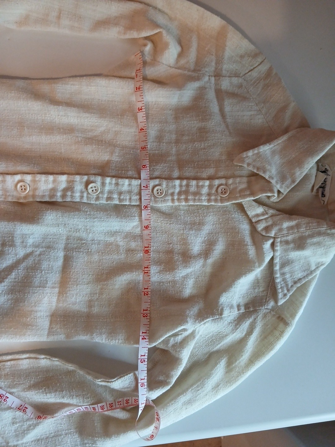 VTG 70s Lady Manhattan 2 Pc Set Cream Textured Cotton Poly Blouse Tank