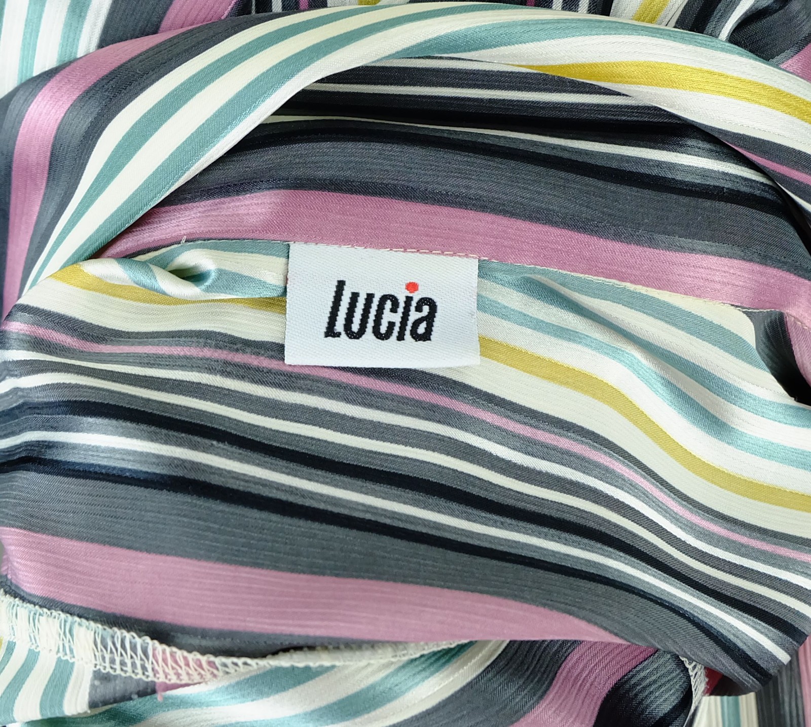Striped 80s blouse satin blouse Lucia West Germany slip size M