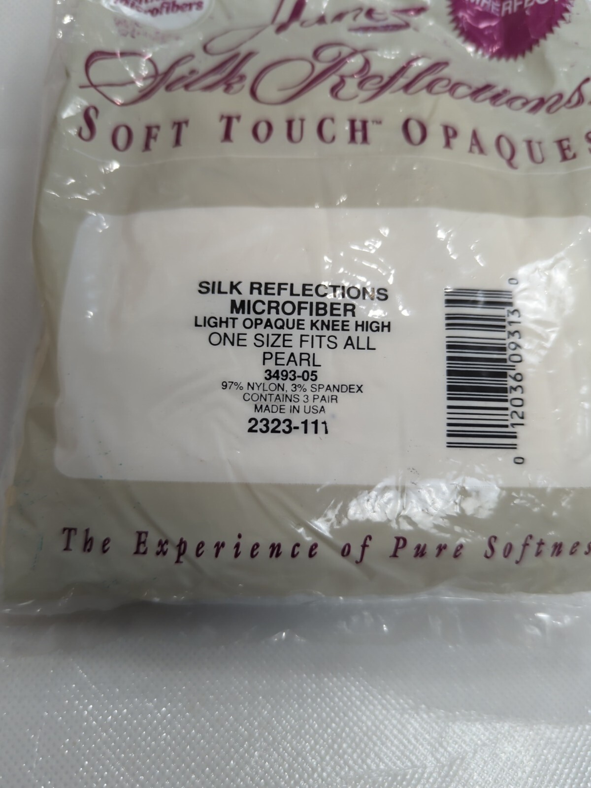 Hanes Silk Reflections Light Opaque Knee Highs 3 Pairs Soft Touch Rare Vintage