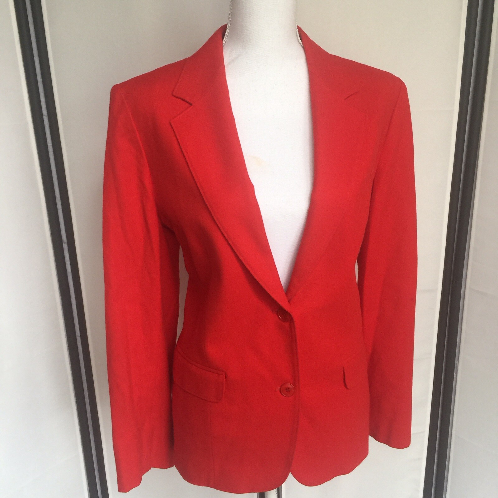 Pendleton Womens M-L Vintage 70s Blazer All Red Fully Lined See Measurements