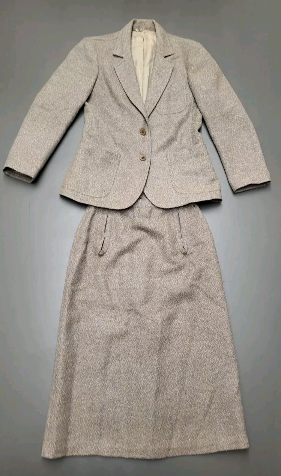 Vintage Beene Bag Wool Suit Small Women’s Harris Tweed Sz 6 Geoffrey Beene