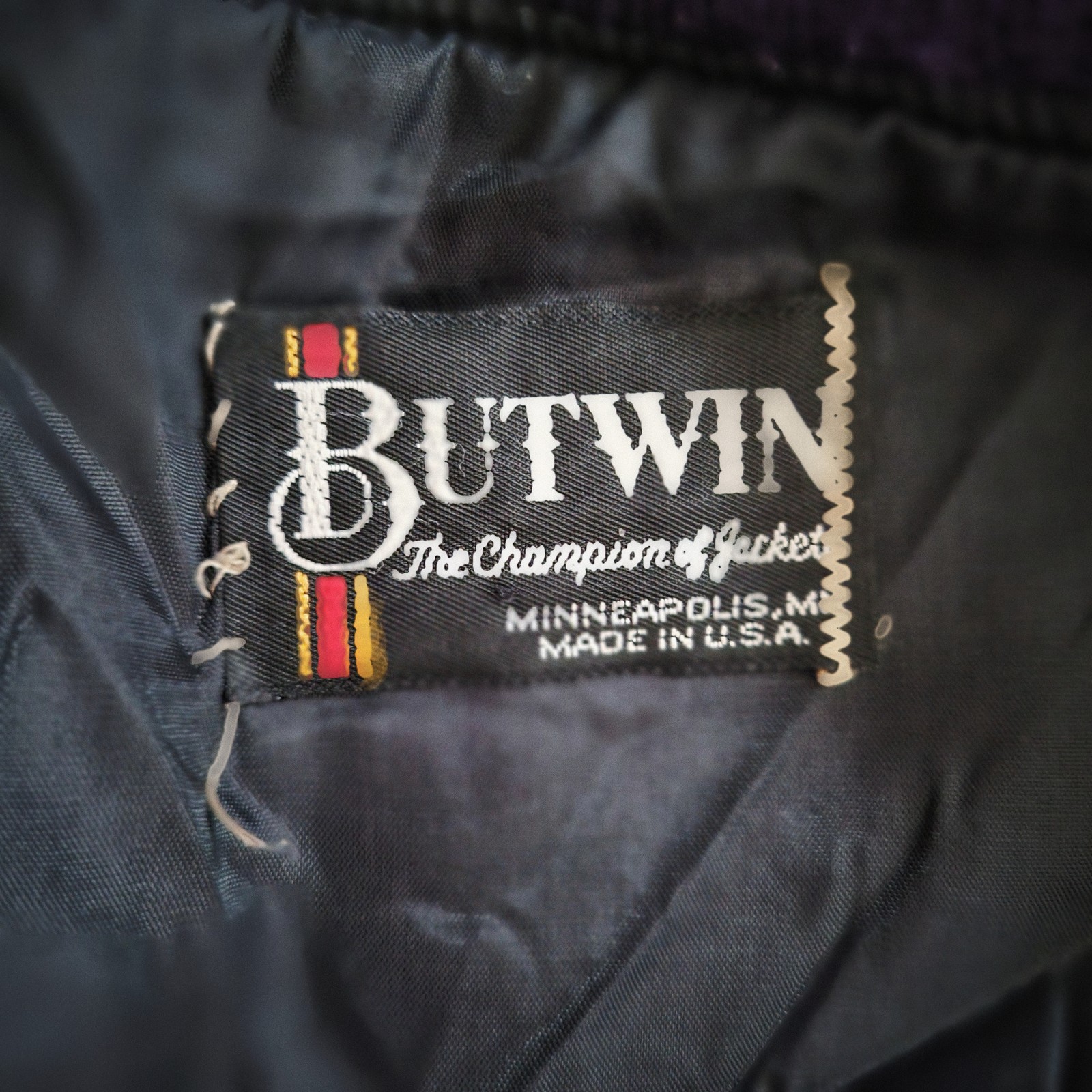 Vintage 90s Butwin Varsity Jacket Purple Leather Macy’s Parade Womens Large