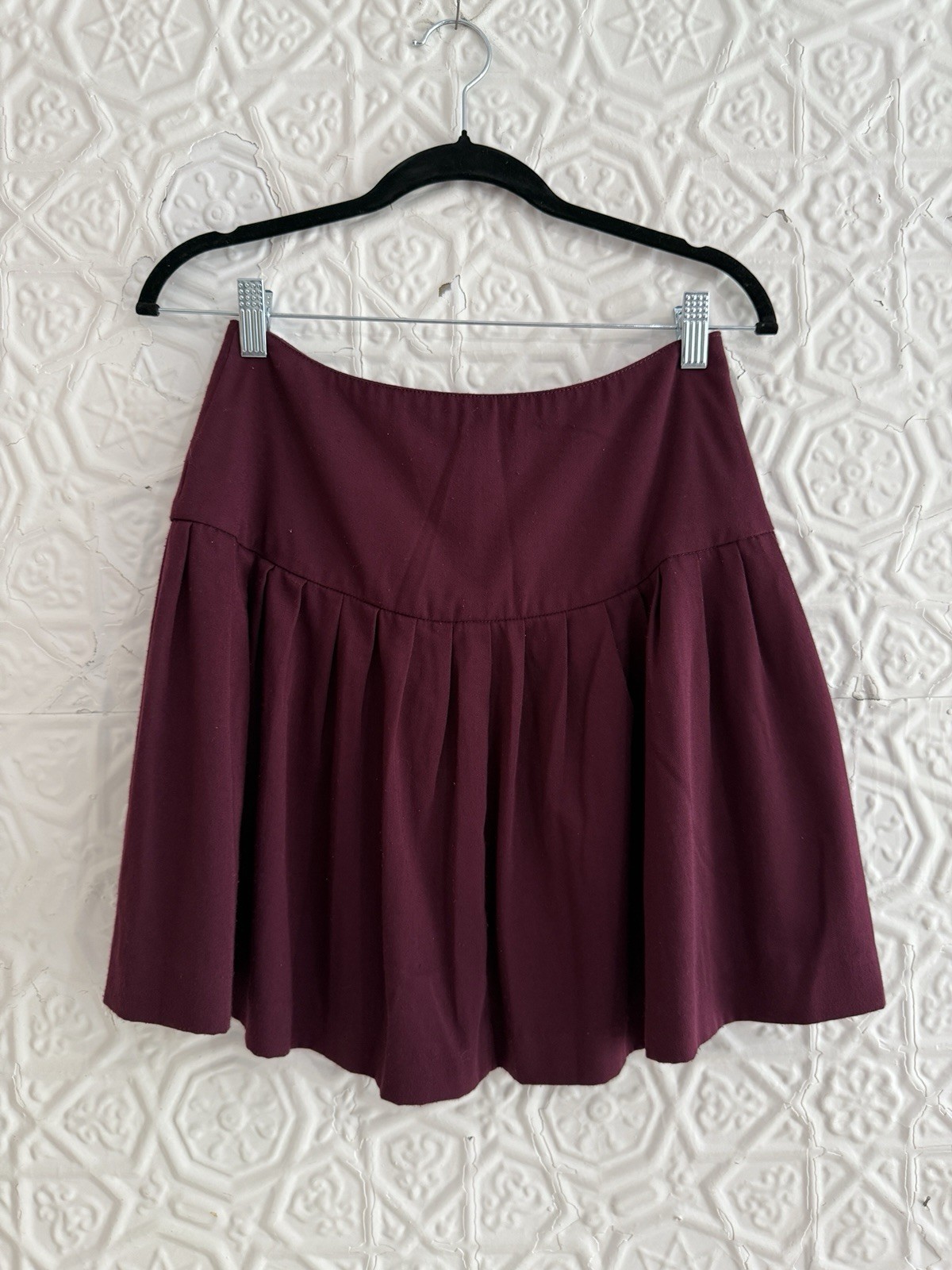 vintage 1980s dark academia pleated palmettos mini skirt size 9 schoolgirl
