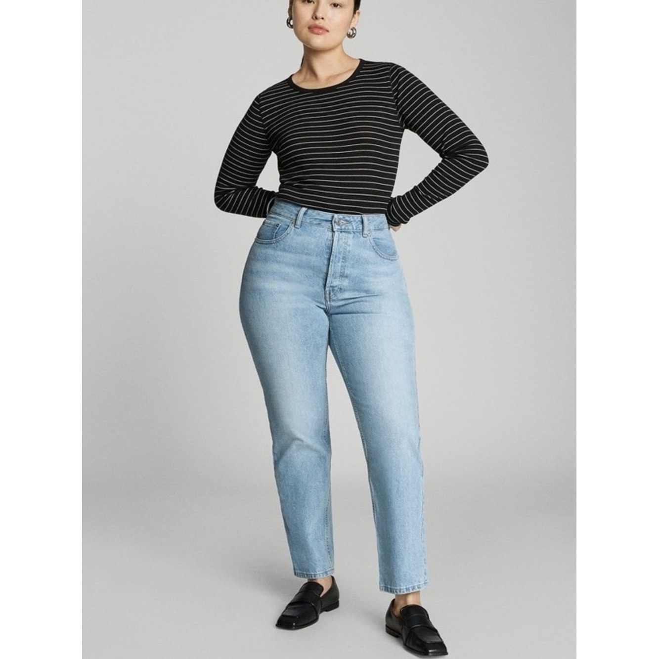 Everlane Curvy ’90s Cheeky Jeans high rise straight leg organic cotton classic