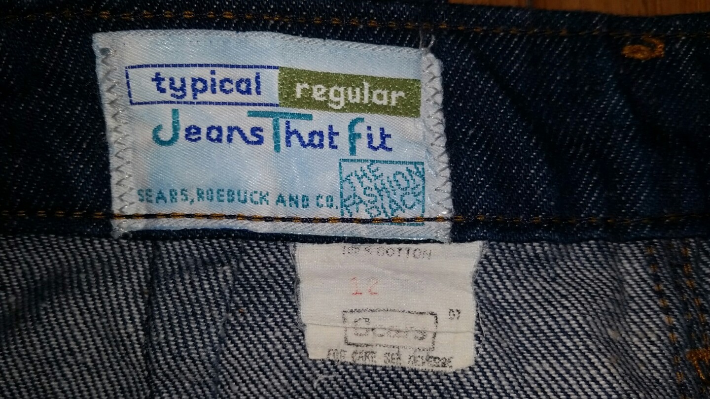 Vintage 70’s JTF Trouser JEANS – size 12 Typical Jeans that fit Dark Denim EUC!