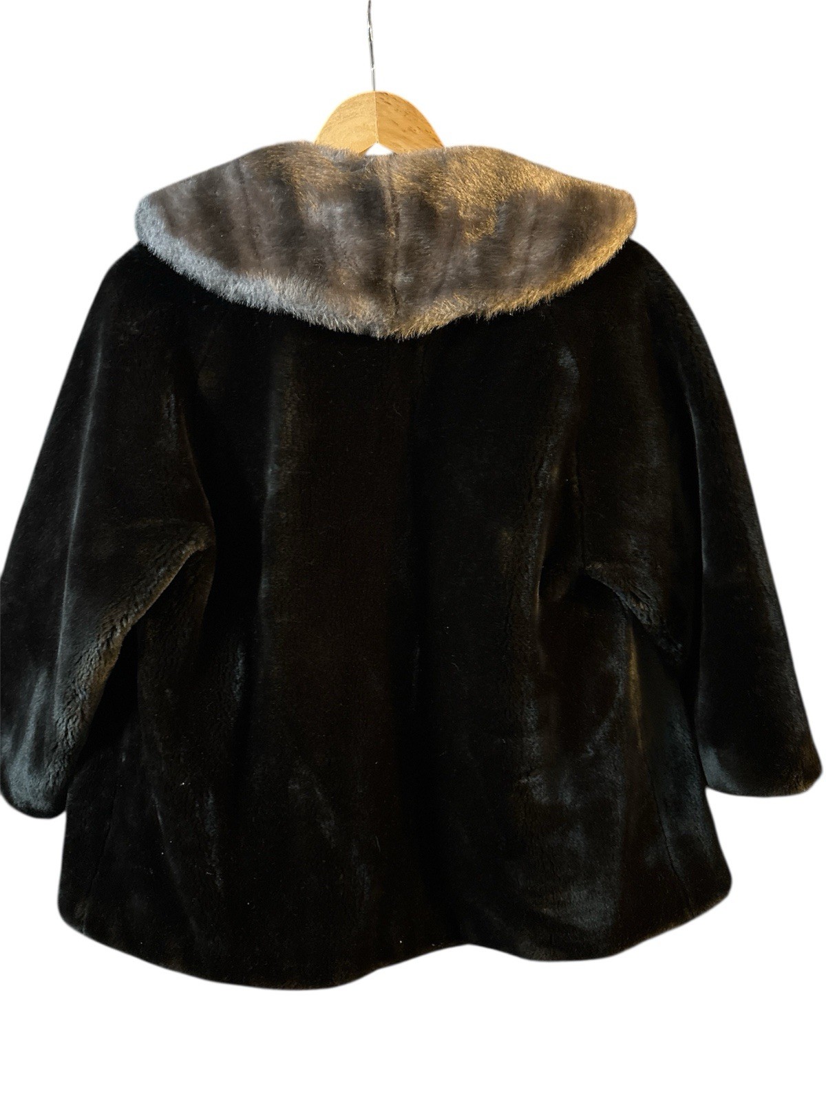 VINTAGE BORGANA Borg Deluxe Faux Fur Jacket Sz Medium – Med. Brown Two Tone