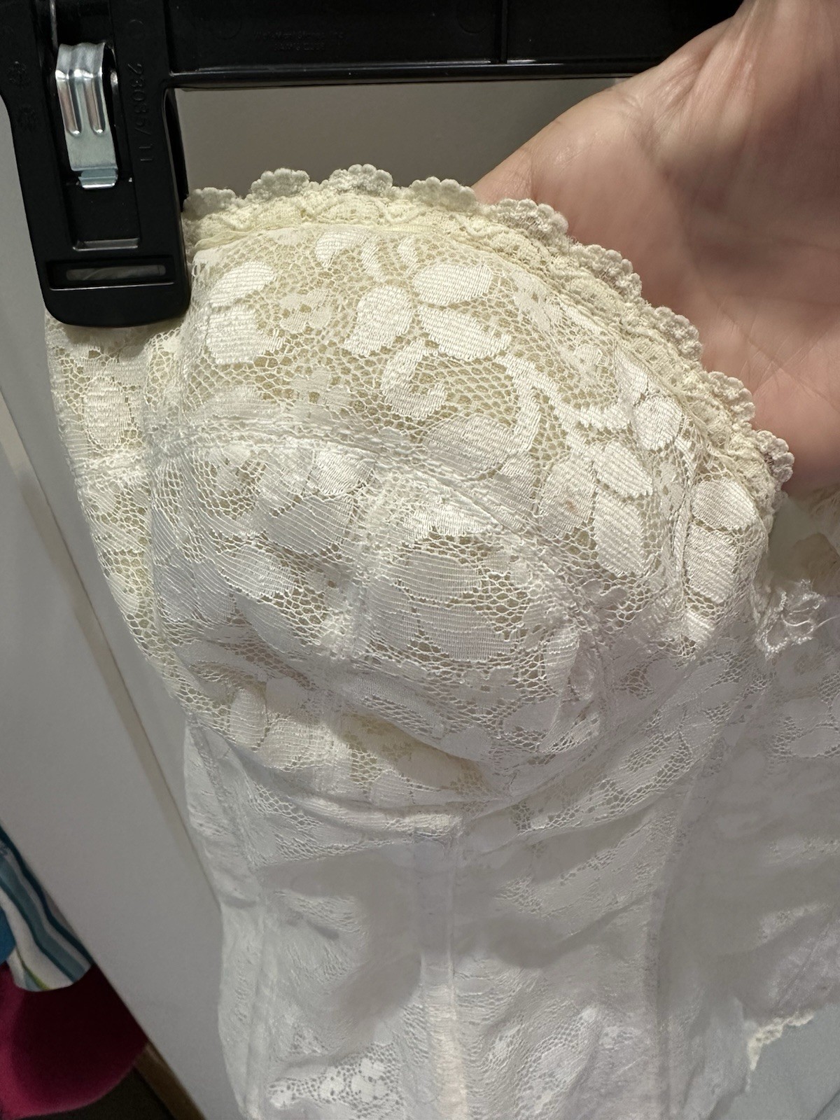 Vintage Carnival Lacey Strapless Bustier 36C Union Made ILGWU