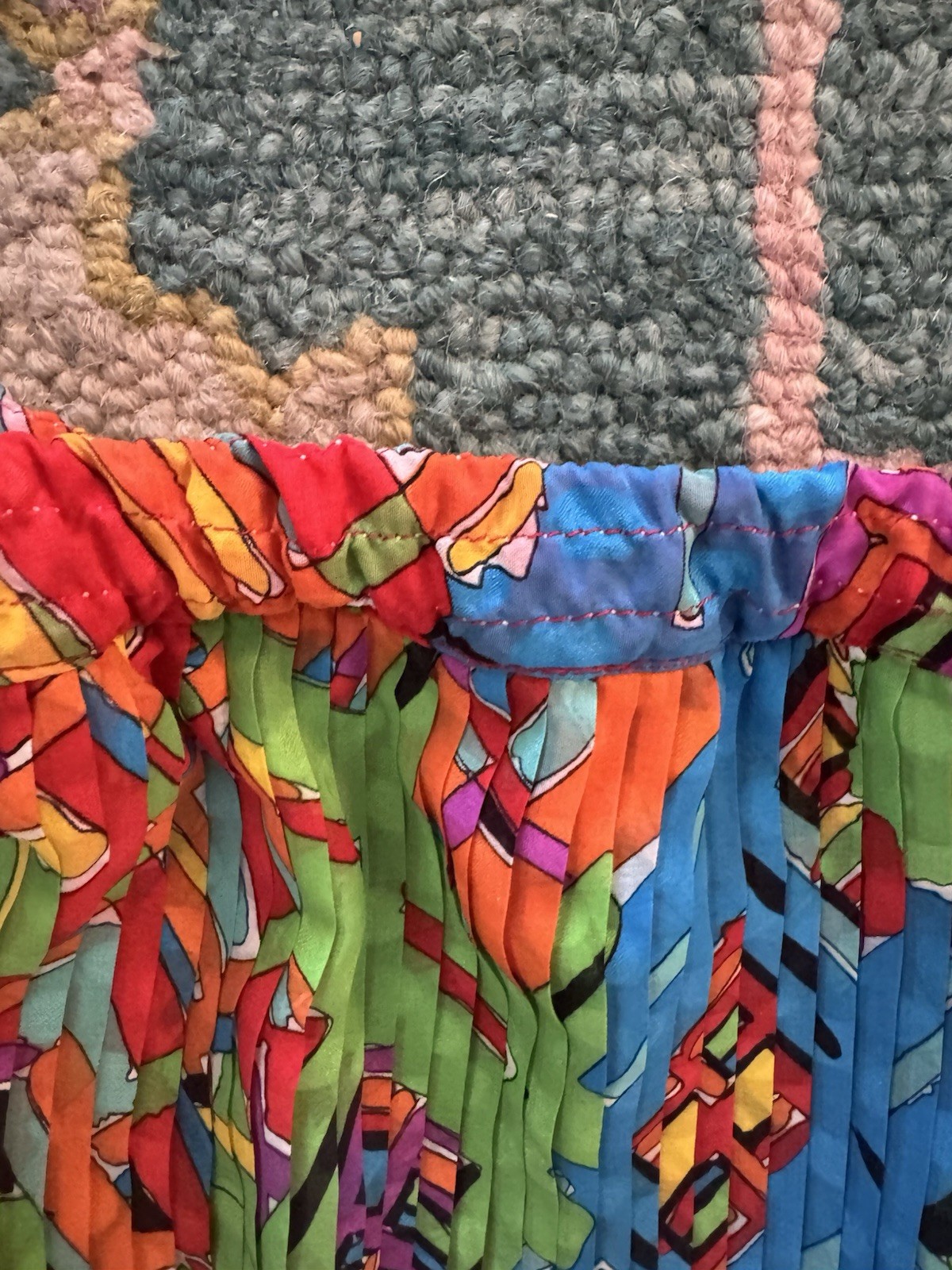 Vtg 80s Diane Freis Colorful Print Skirt Set Fits L/XL Micro Pleated Maximalism