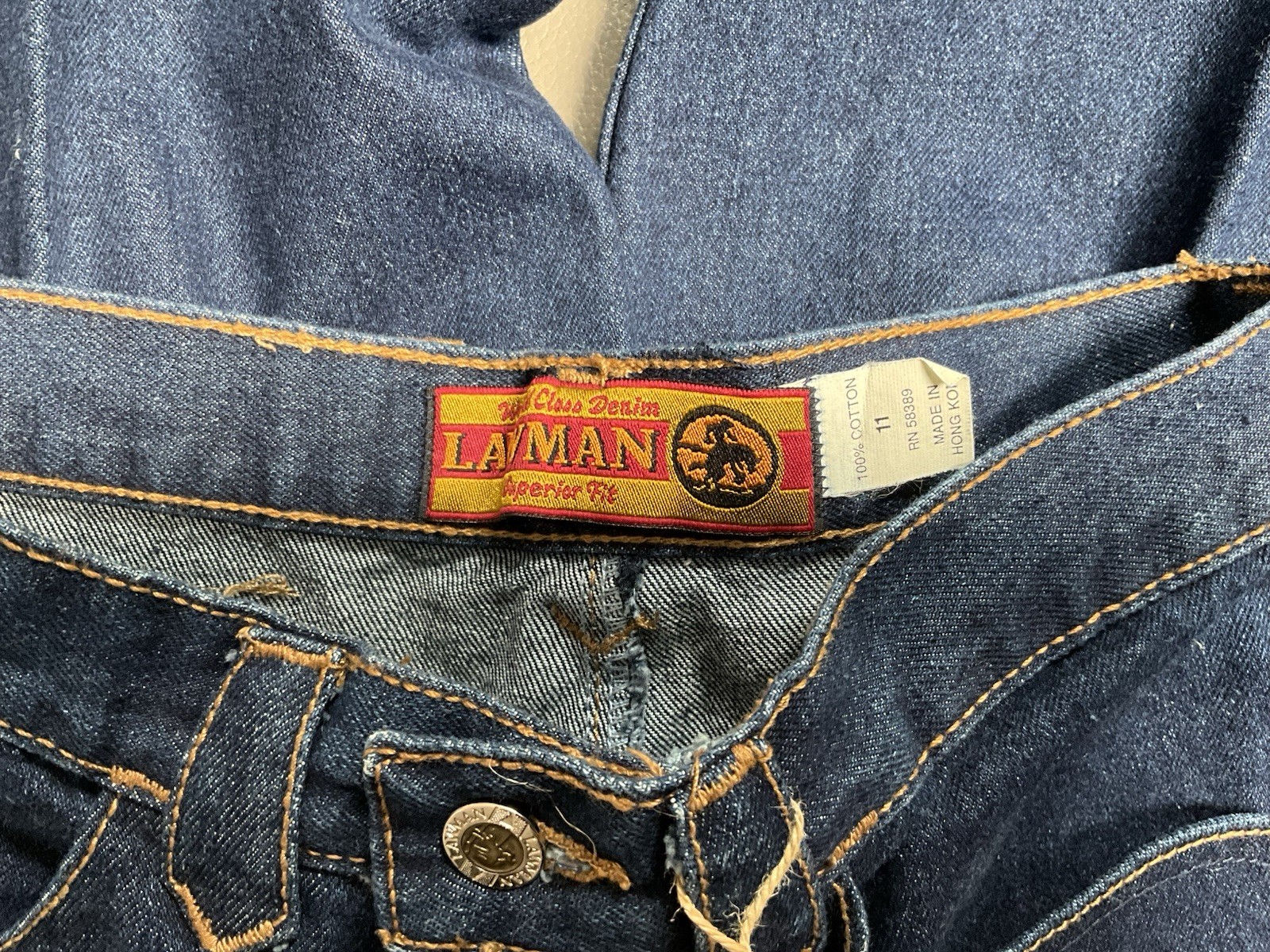 VTG Lawman Women’s Western High Rise Cotton Blue Denim Jeans Size 11 NWT’S