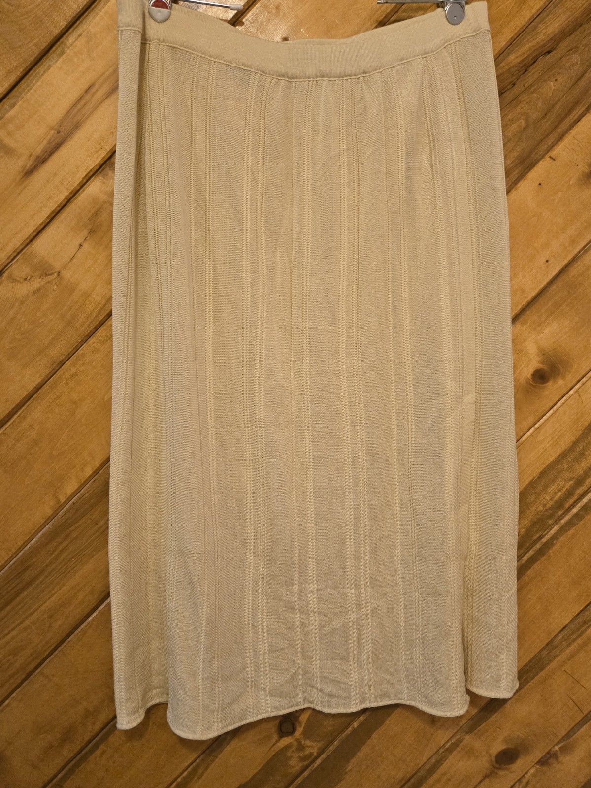 Vintage Donna Gispa Maxi Skirt Size 2XL Ivory Cream Made In Italy Org. $169