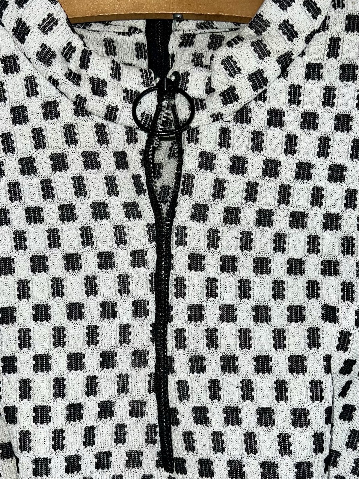 NOS Vintage MOD DRESS 1960-1970’s Black/White Polyester MCM Sz S READ Details