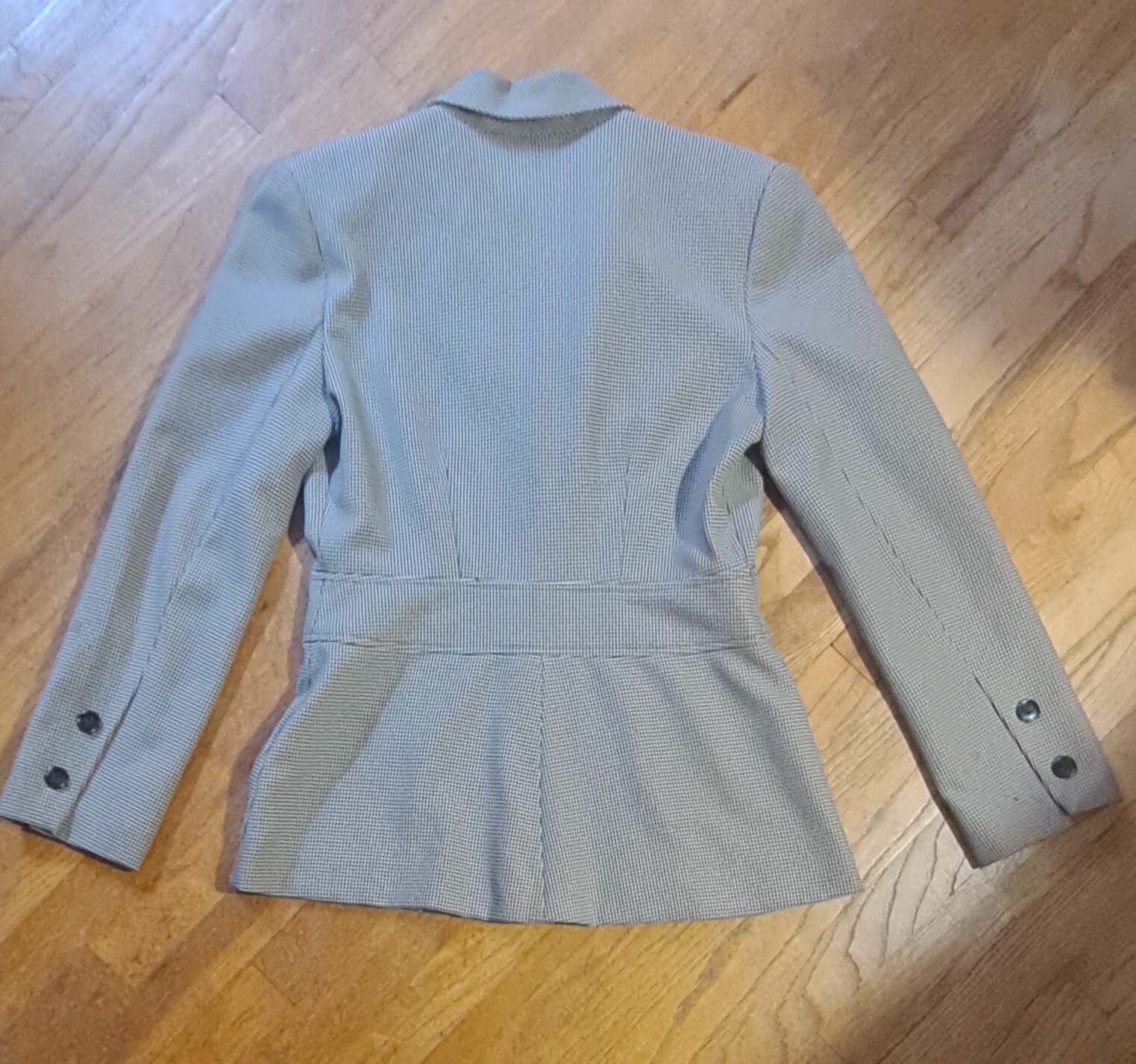 Vtg 90s Bisou-Bisou Michele Bohbot Bergdorf Goodman HoundstoothCheck Blazer 10