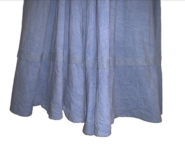 VTG Karen Alexander 80s Denim Puff Sleeve Dress Size 4 USA Made Festival Western