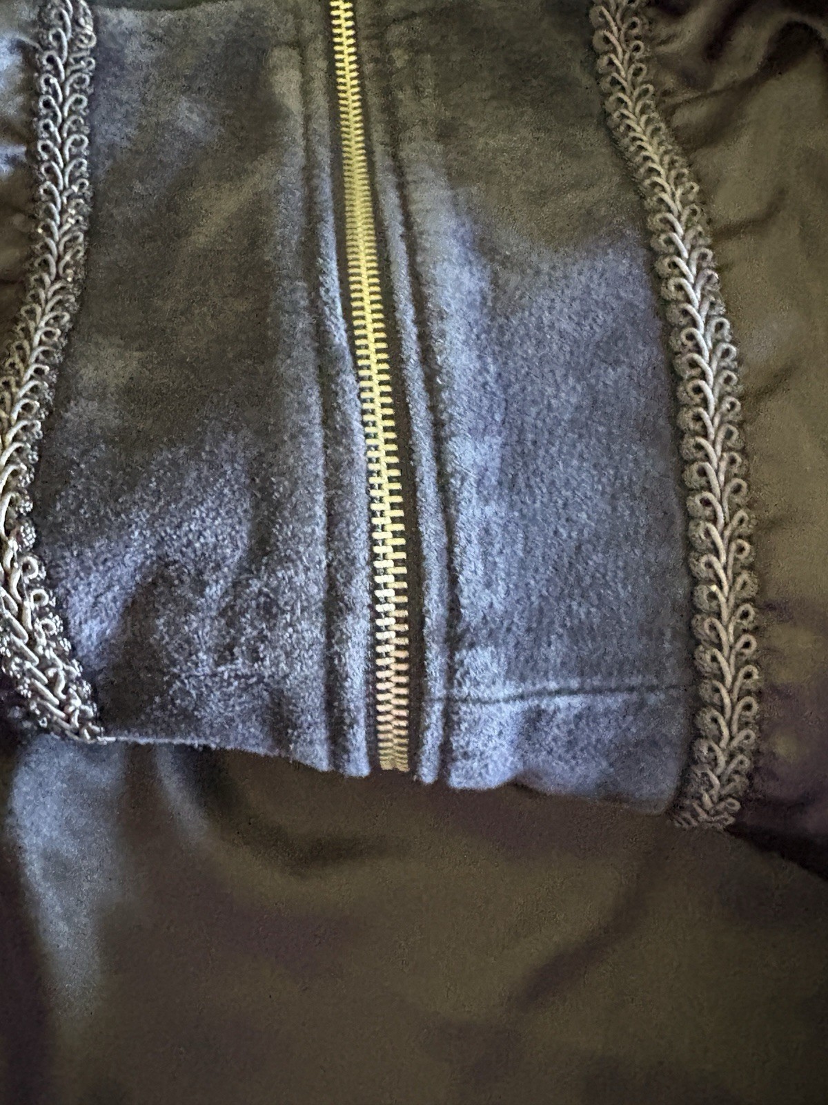 Vintage Bradley Bayou Navy Blue Suede Leather Jacket Plus Size 1X Zipper