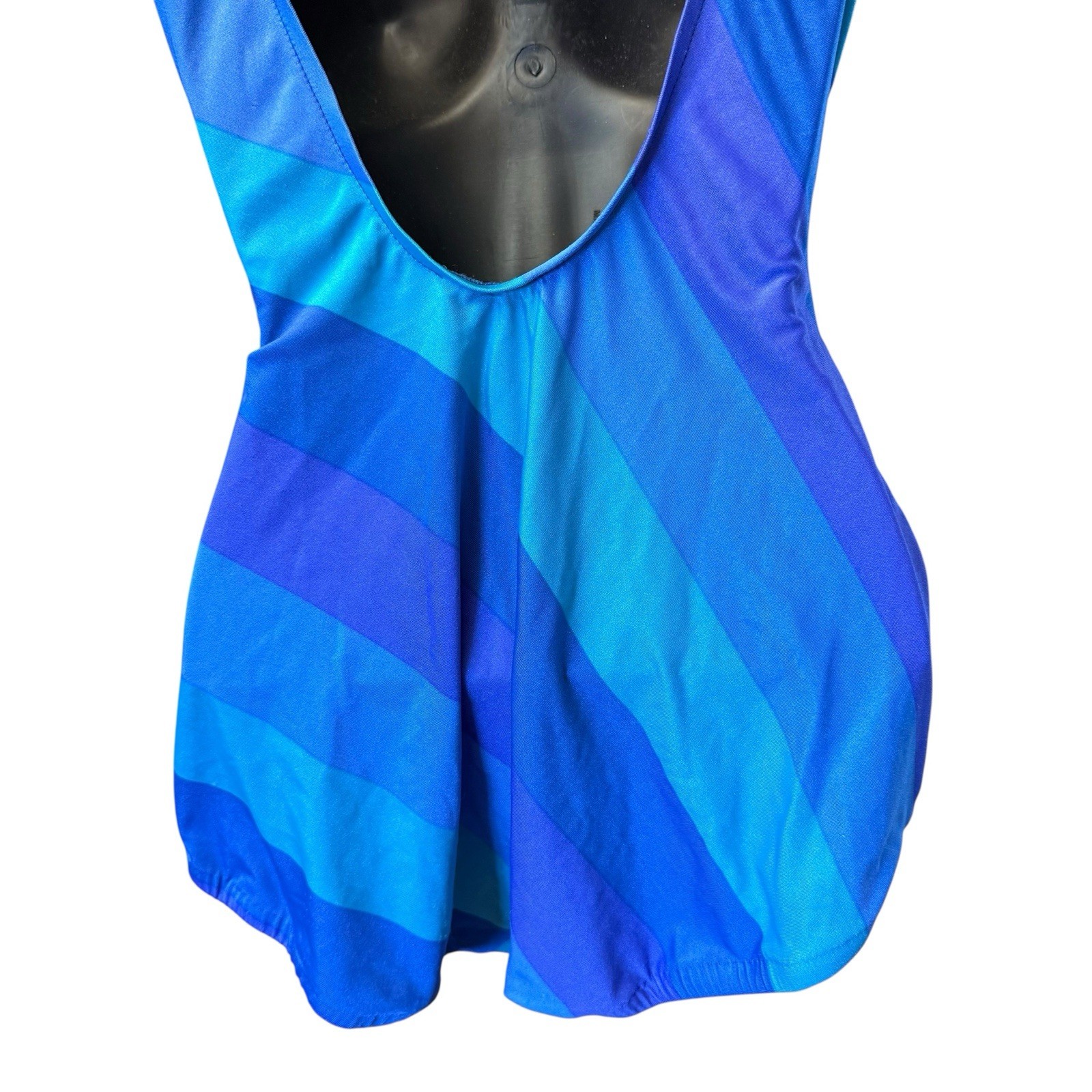 Vintage Jantzen Swimsuit 16 Leotard Striped One Piece Matching Wrap Set Festival