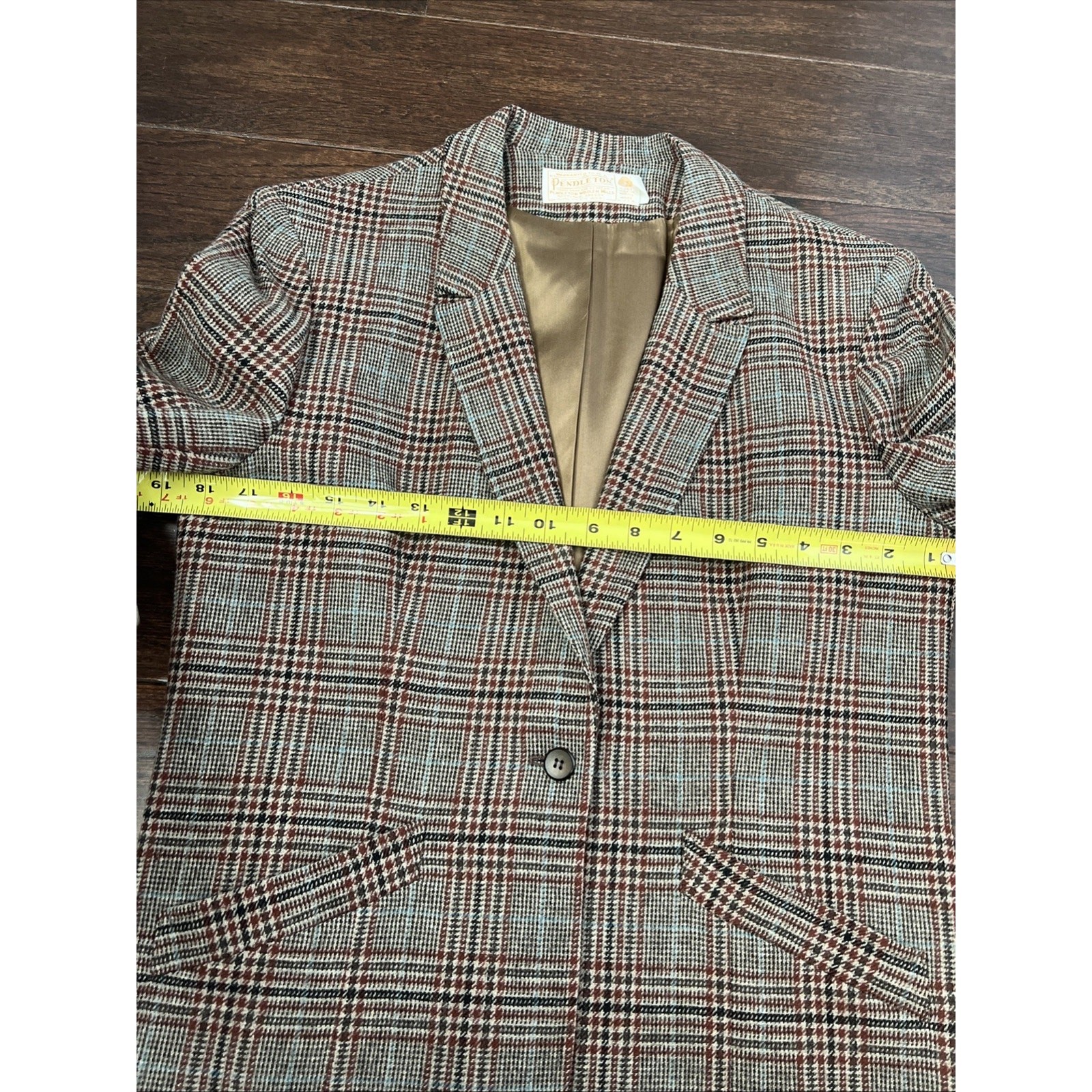 Pendleton Jacket & Skirt Set No Signs Of Wear Plaid Red Blue Brown Black Sz 14
