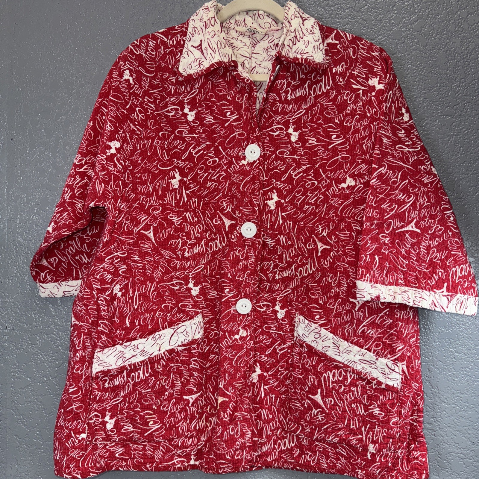 Vintage Red, White Rothley Quilted Jacket 1960’s Or 1970’s???