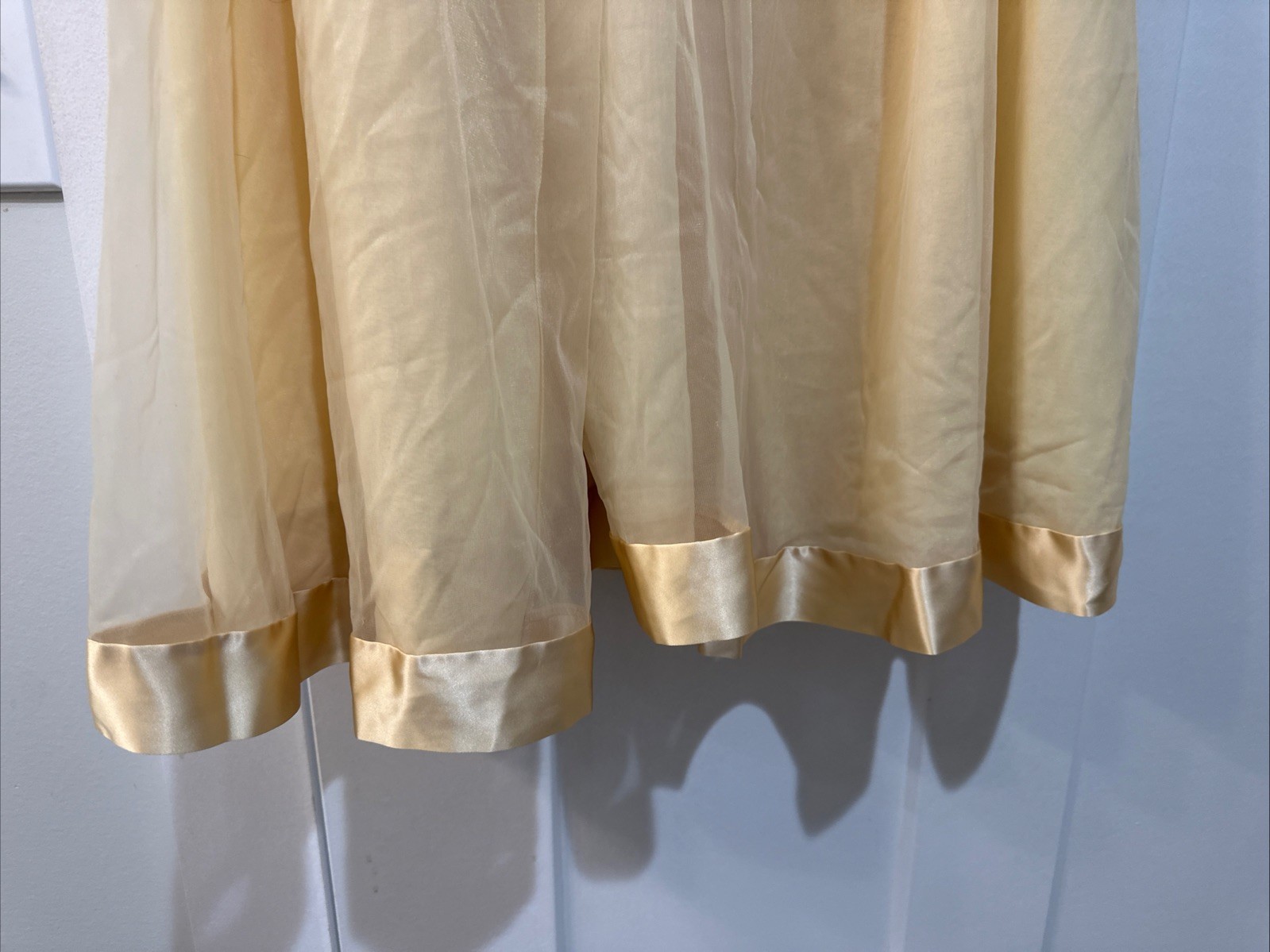 Vtg Gossard Artemis Yellow Chiffon Nightgown & Robe Set Peignor M Style 1101
