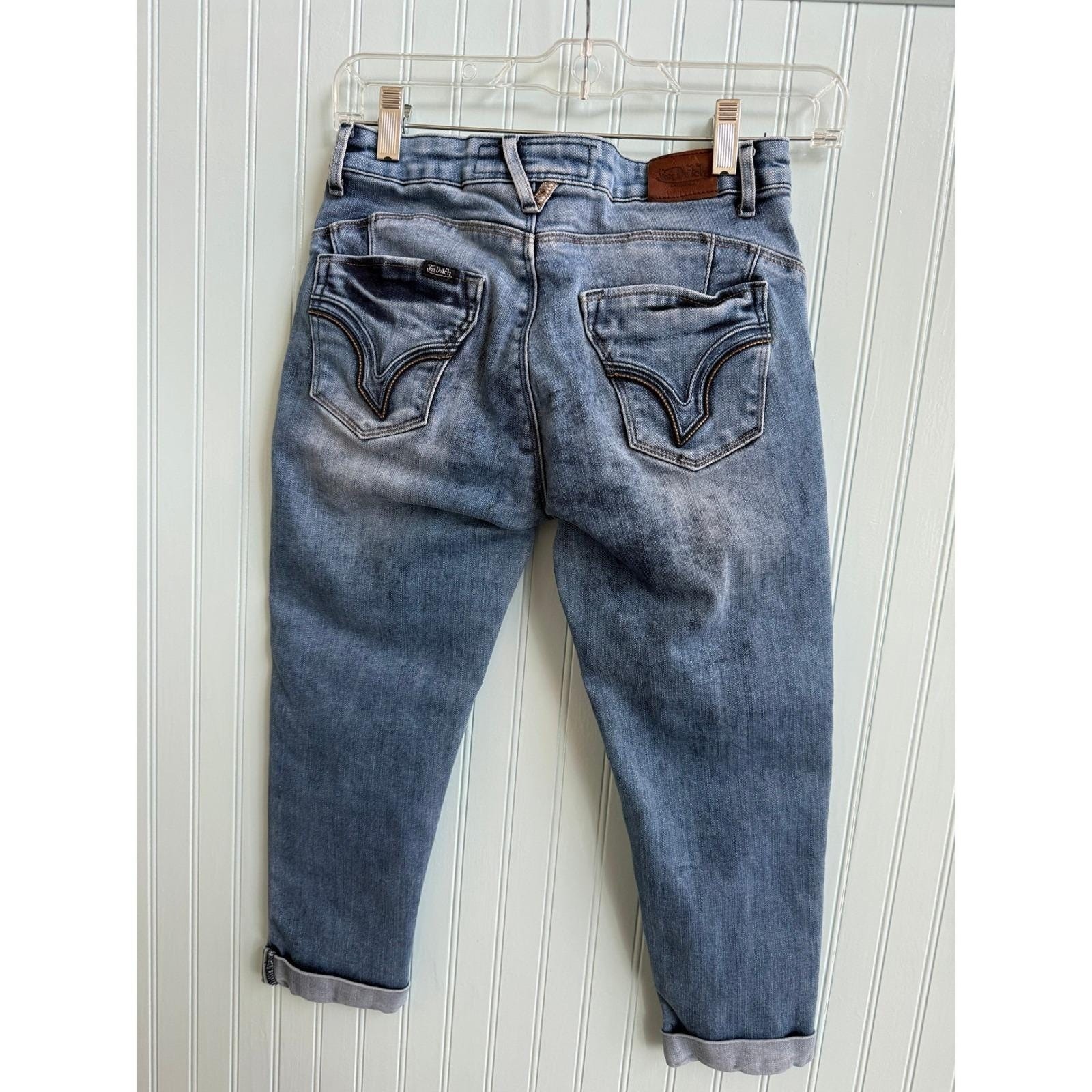Iconic Vintage Von Dutch Kustommade Originals capris Size 27 made USA grunge