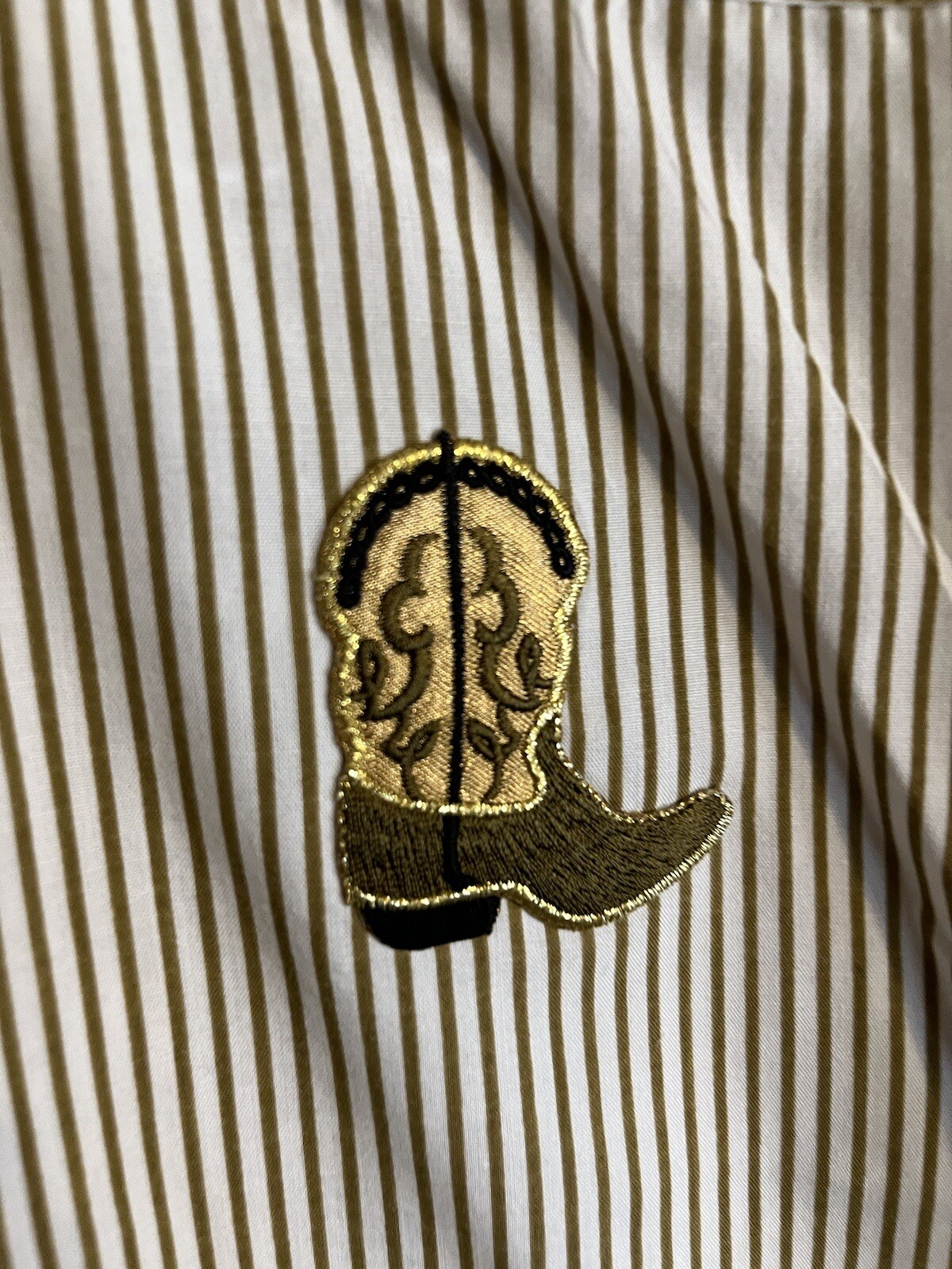 Shirt Size Medium Rhinestone Studded Western Equestrian Show Rodeo Stripe