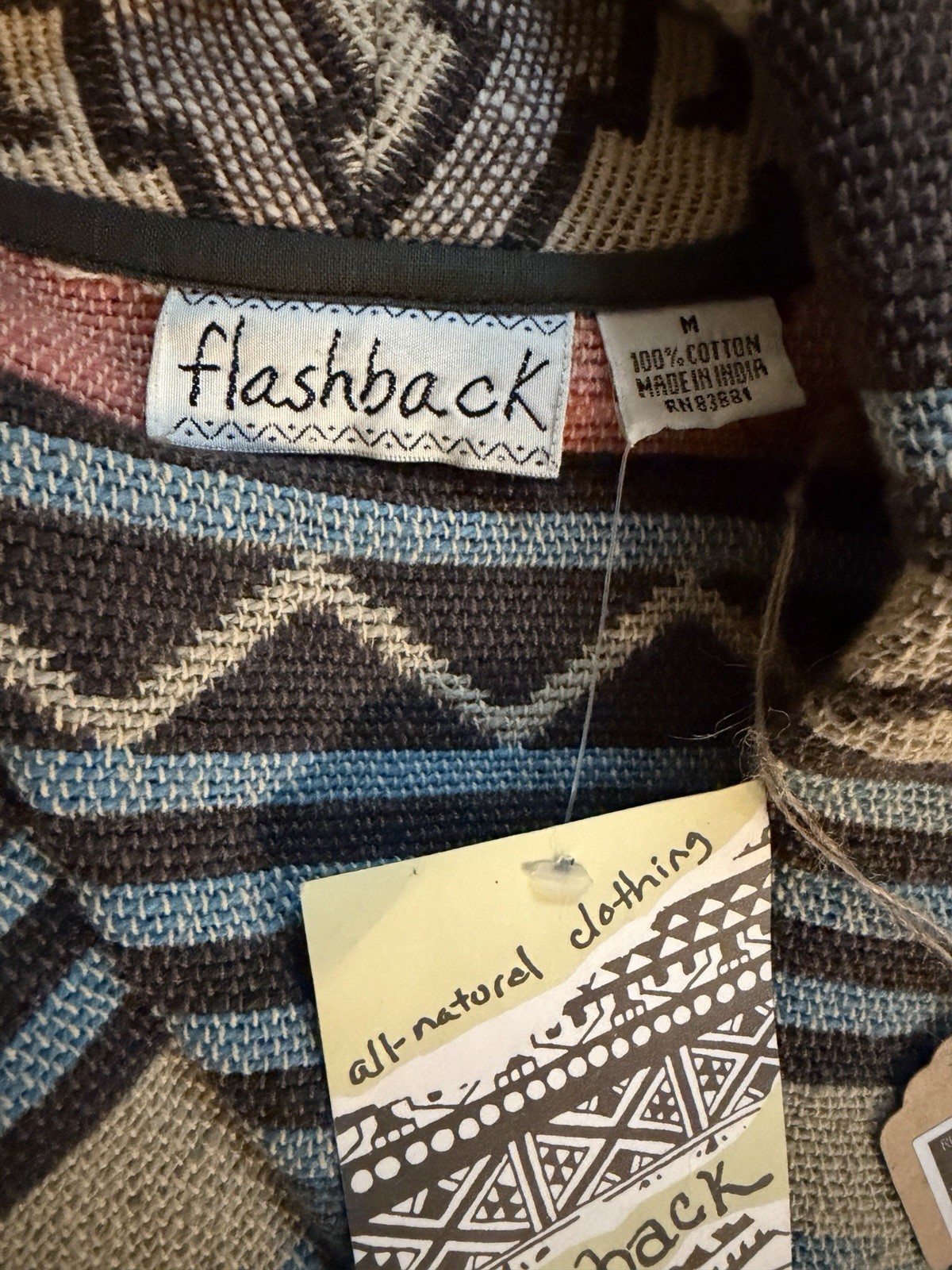 Gorgeous Vintage 90s Aztec Southwestern Cotton Tapestry Jacket Women’s Sz M