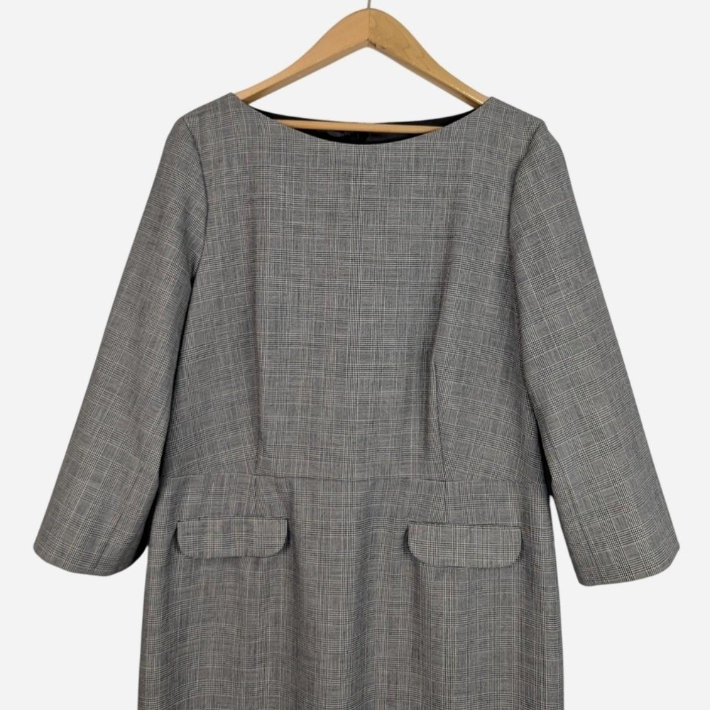 Vintage Pendleton Glen Plaid Virgin Wool Dress Size 16 USA Made