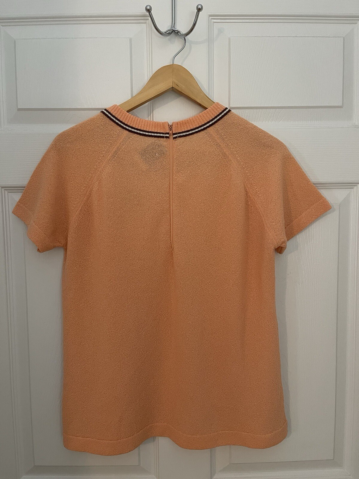 Talbot Traveler Vintage 1960’s Original Womens L Orange Dacron Floral Accent Top
