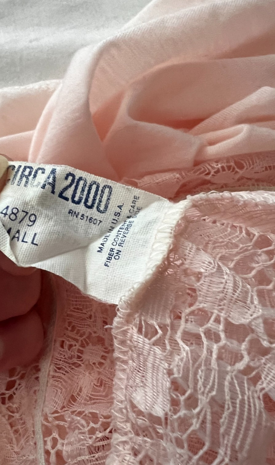 VTG Circa 2000 PINK Lace Romper Teddy Playsuit Lingerie Small Sissy