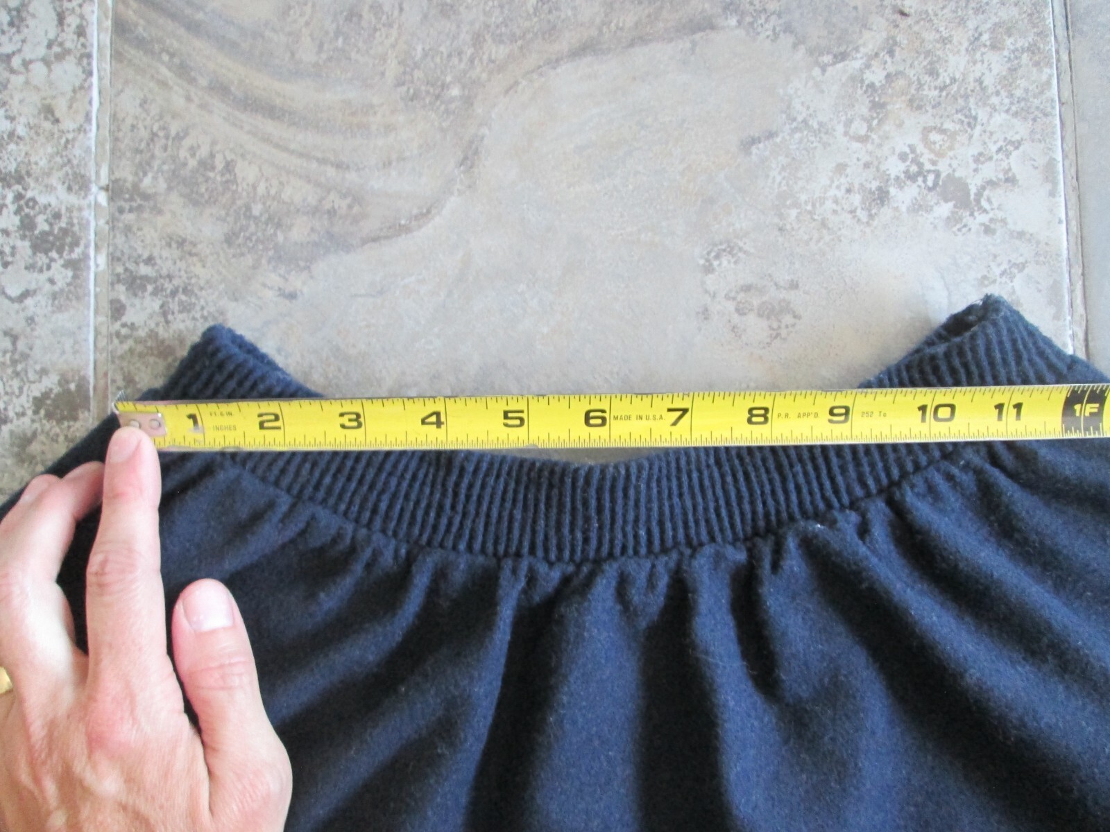 Vintage Skirt Liberated Lady California 14 Blue Wool Blend A-Line Swing Dance