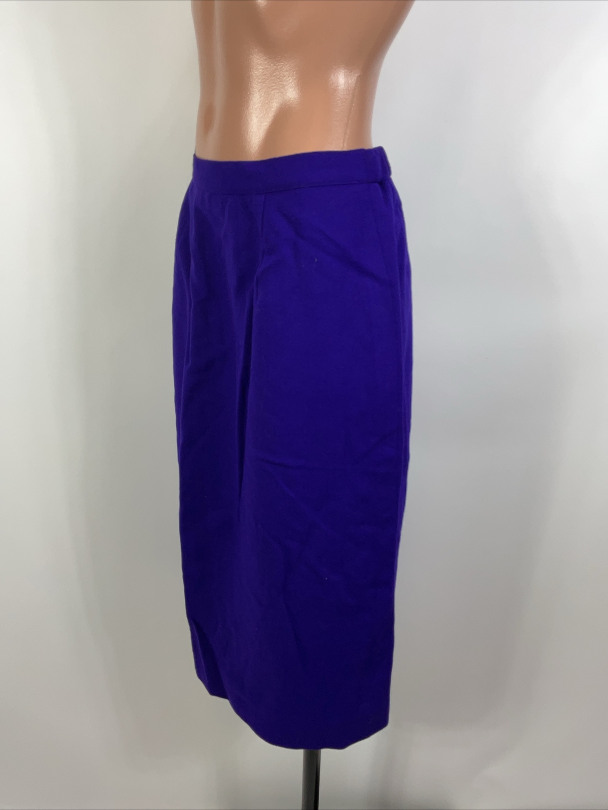Vintage Herbert Grossman Wool Skirt Suit 2-Pc Set 6 Royal Purple Made USA