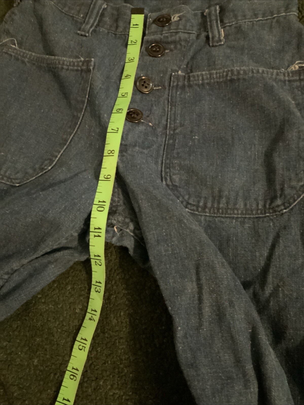 Vintage 60’s 70’s Womens Maverick Blue Bell Front Pocket Button Jeans 27” Tag 30
