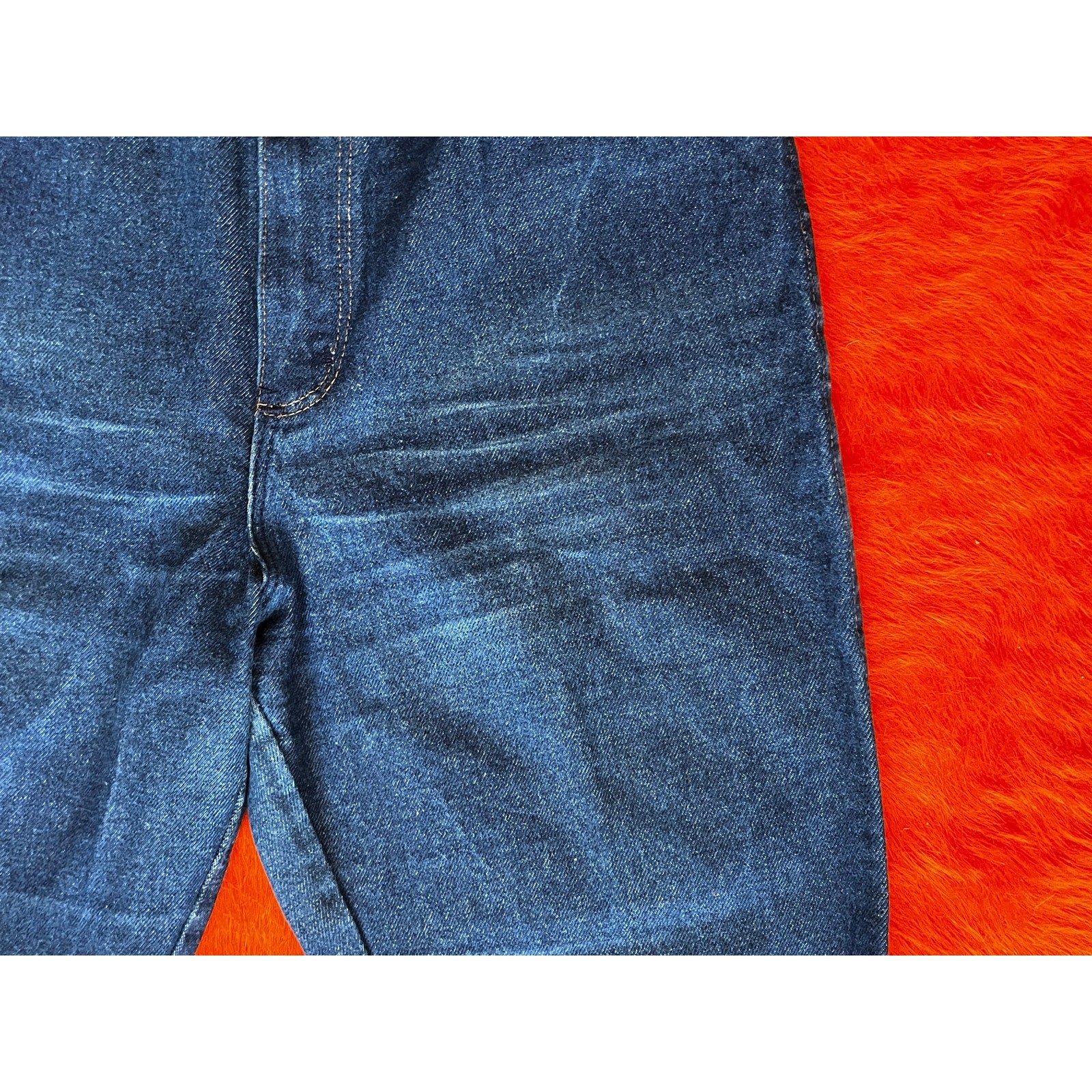Vintage 70s Rustler Jeans | Dark Wash High Rise Straight Leg Cowboy Fit | W30