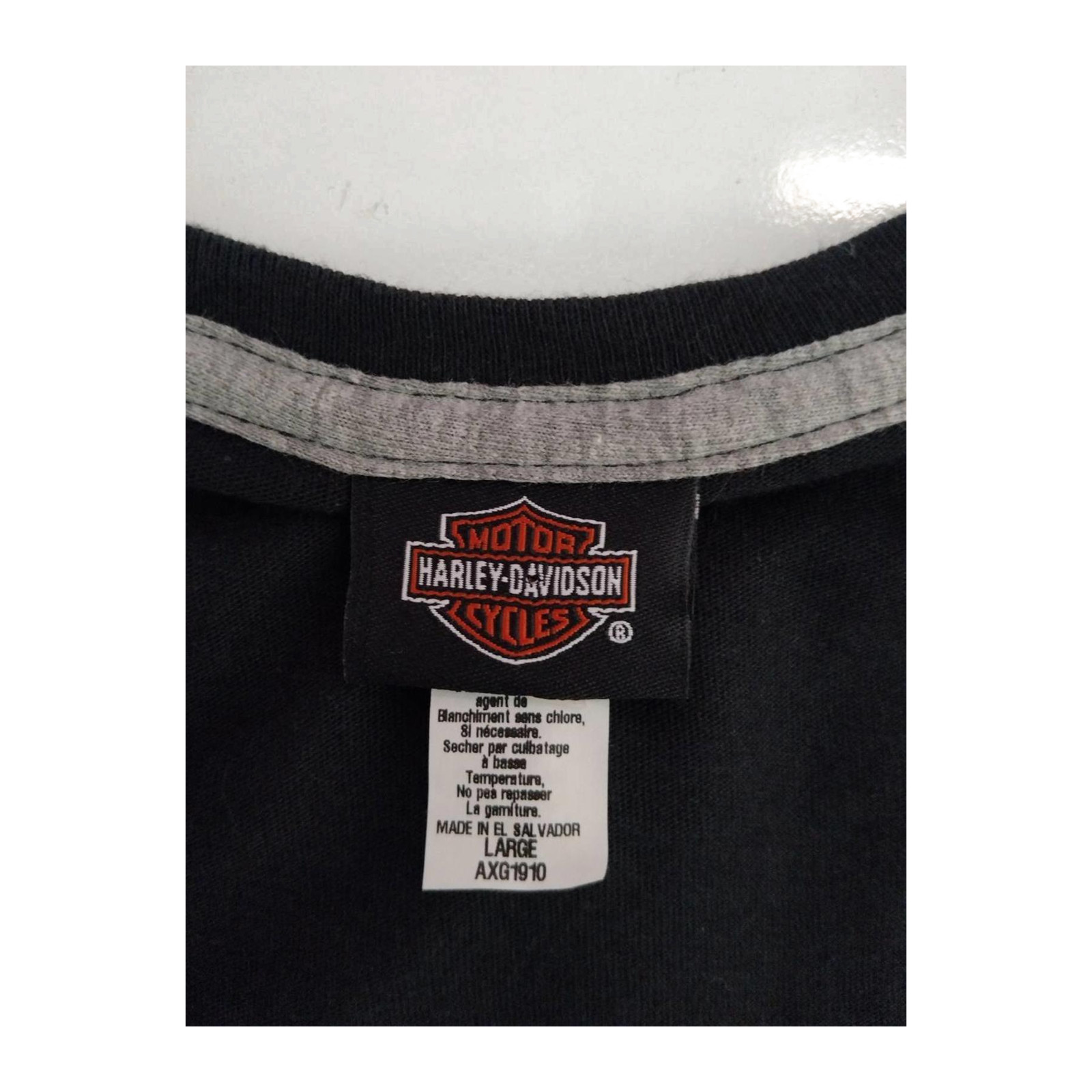 Harley Davidson Women’s Deep V Neck Short Sleeve T Shirt Black L