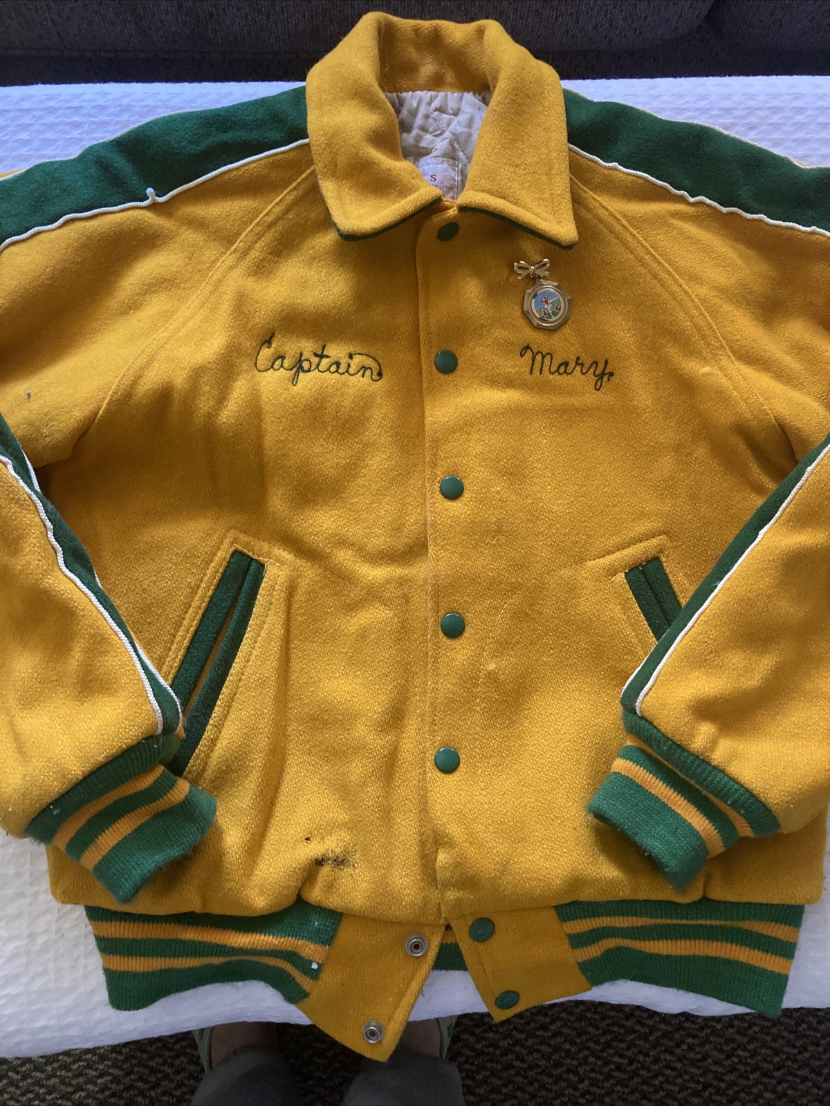 Vintage 1981 Jr Varsity Brick Memorial High School Cheerleader Jacket Letterman