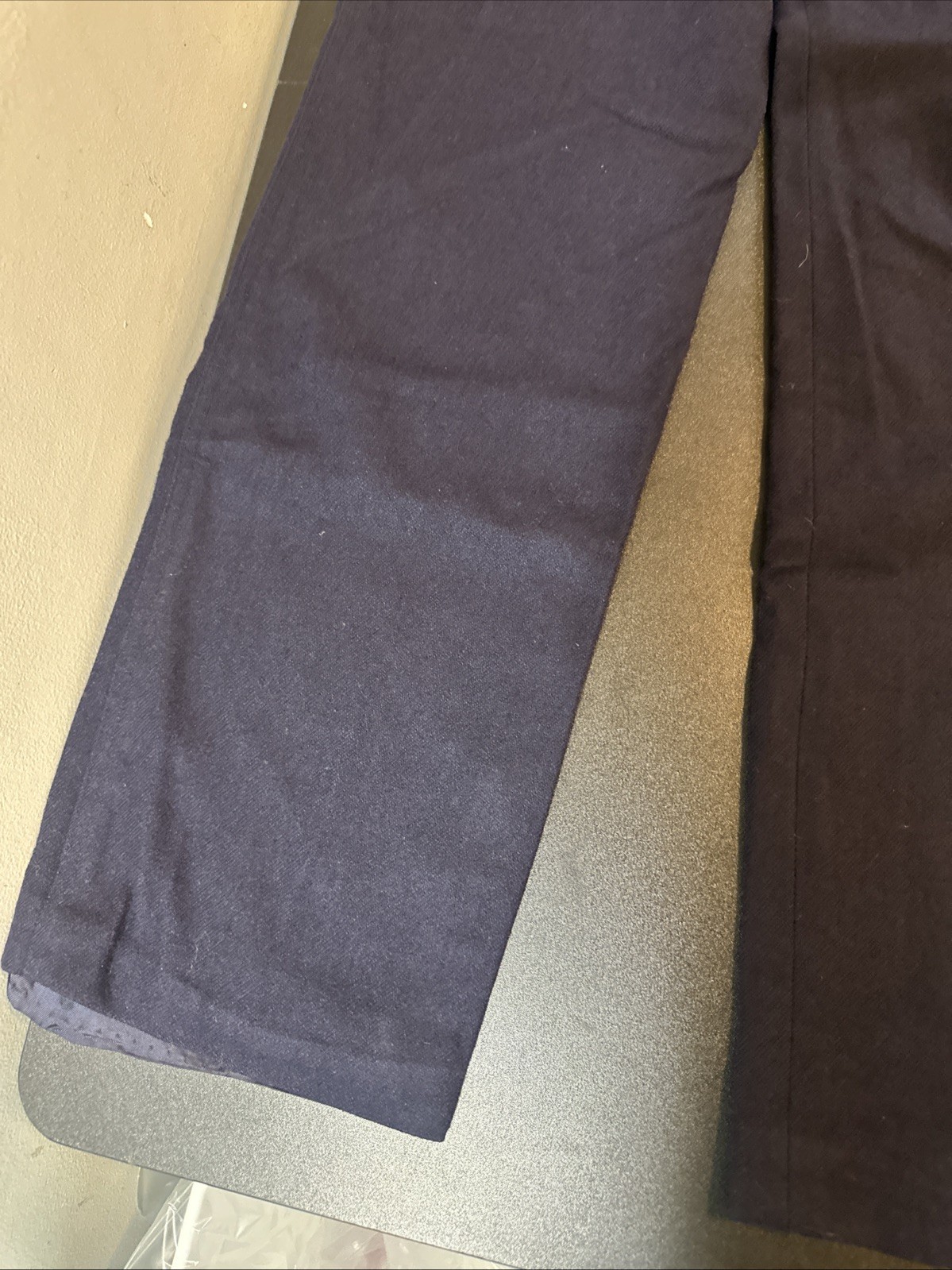High waist Vintage The Villager Wool Sz 12 Navy blue 30” Inseam 26” Waist Small
