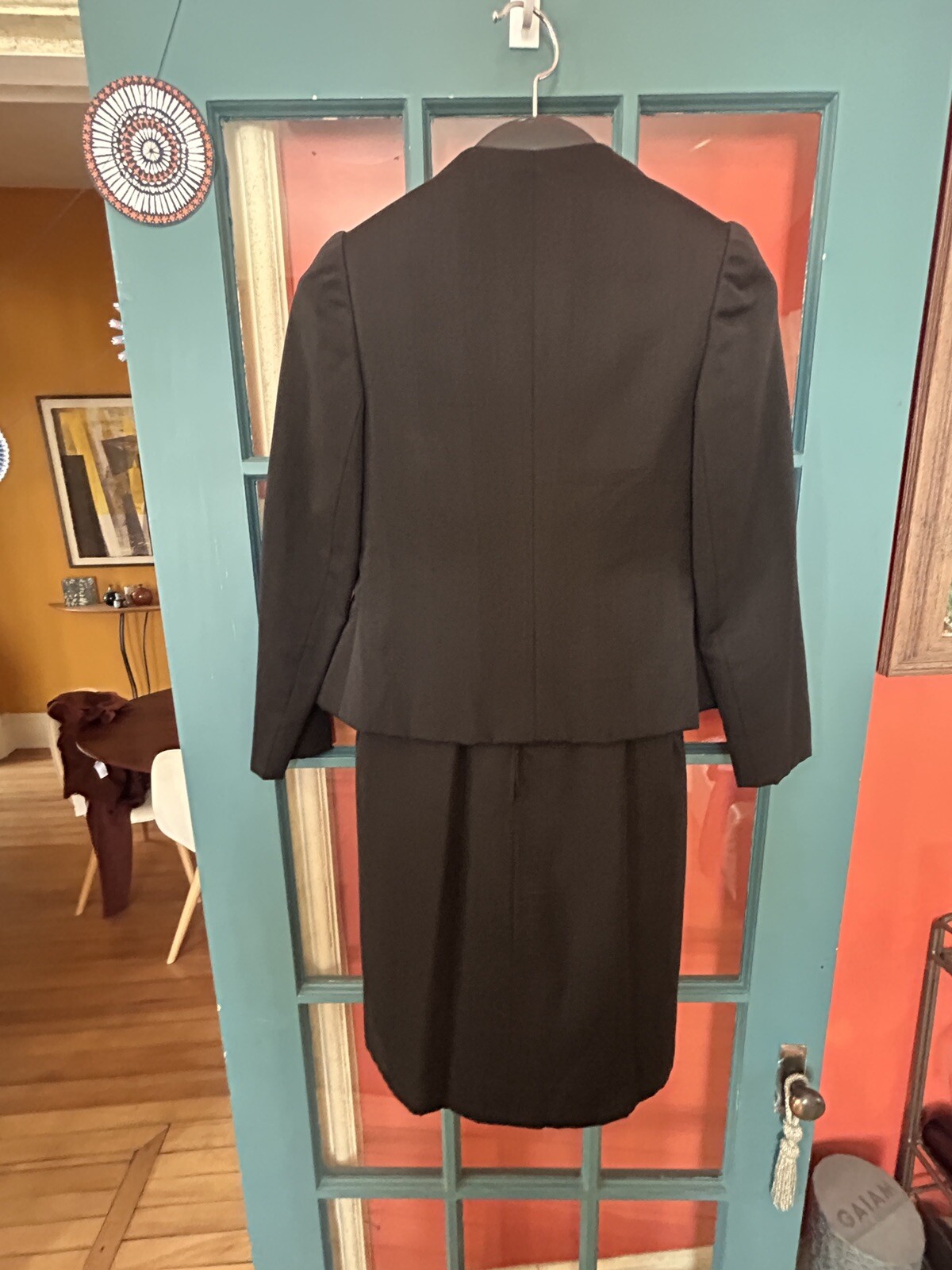 Rare Vintage Arnold Scaasi Dress Suit W/ Jacket And Jeweled Buttons Size Sm 2-4