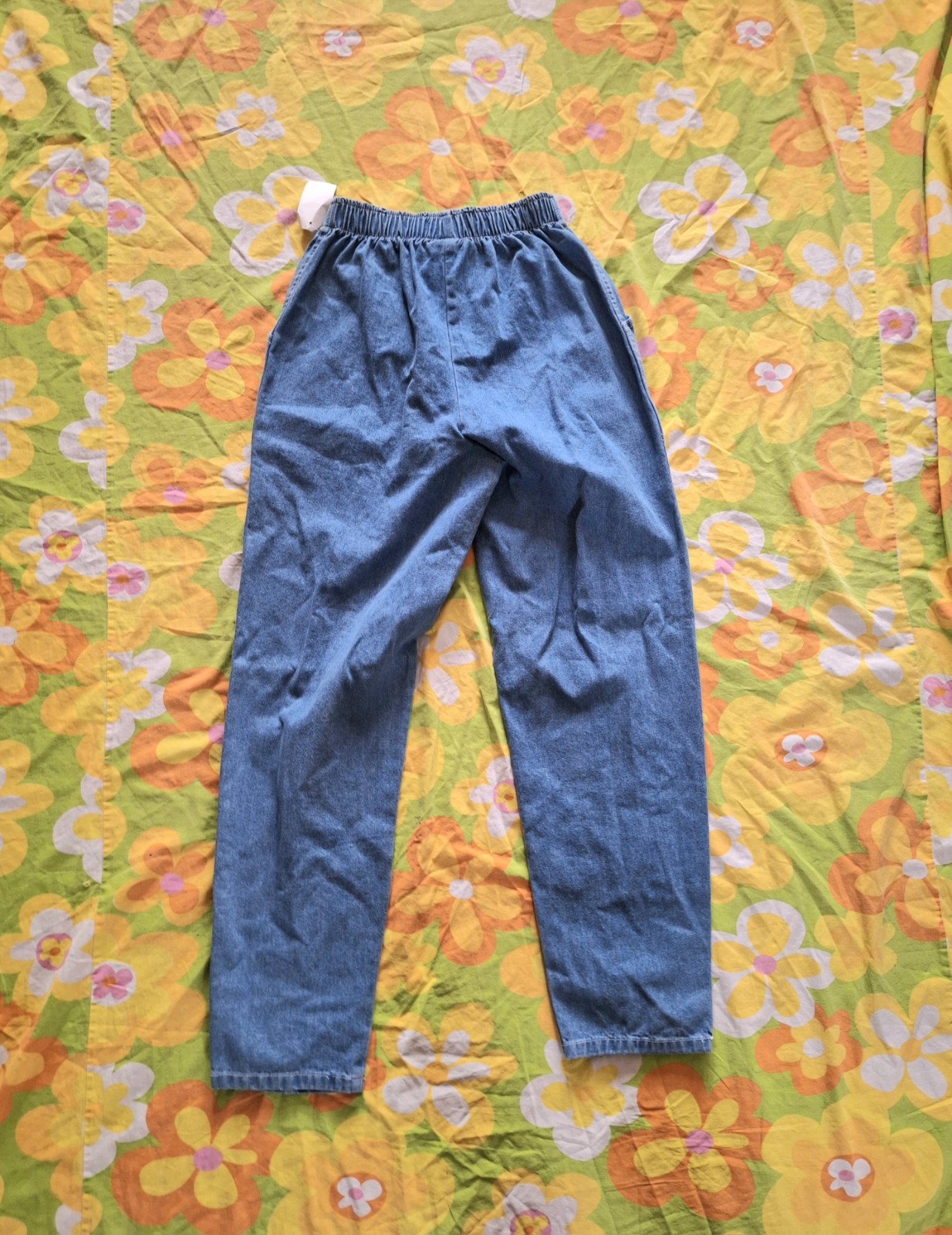 90s Vintage Light Wash NWT Elastic Waist Stampede Size 10 Mom Jeans