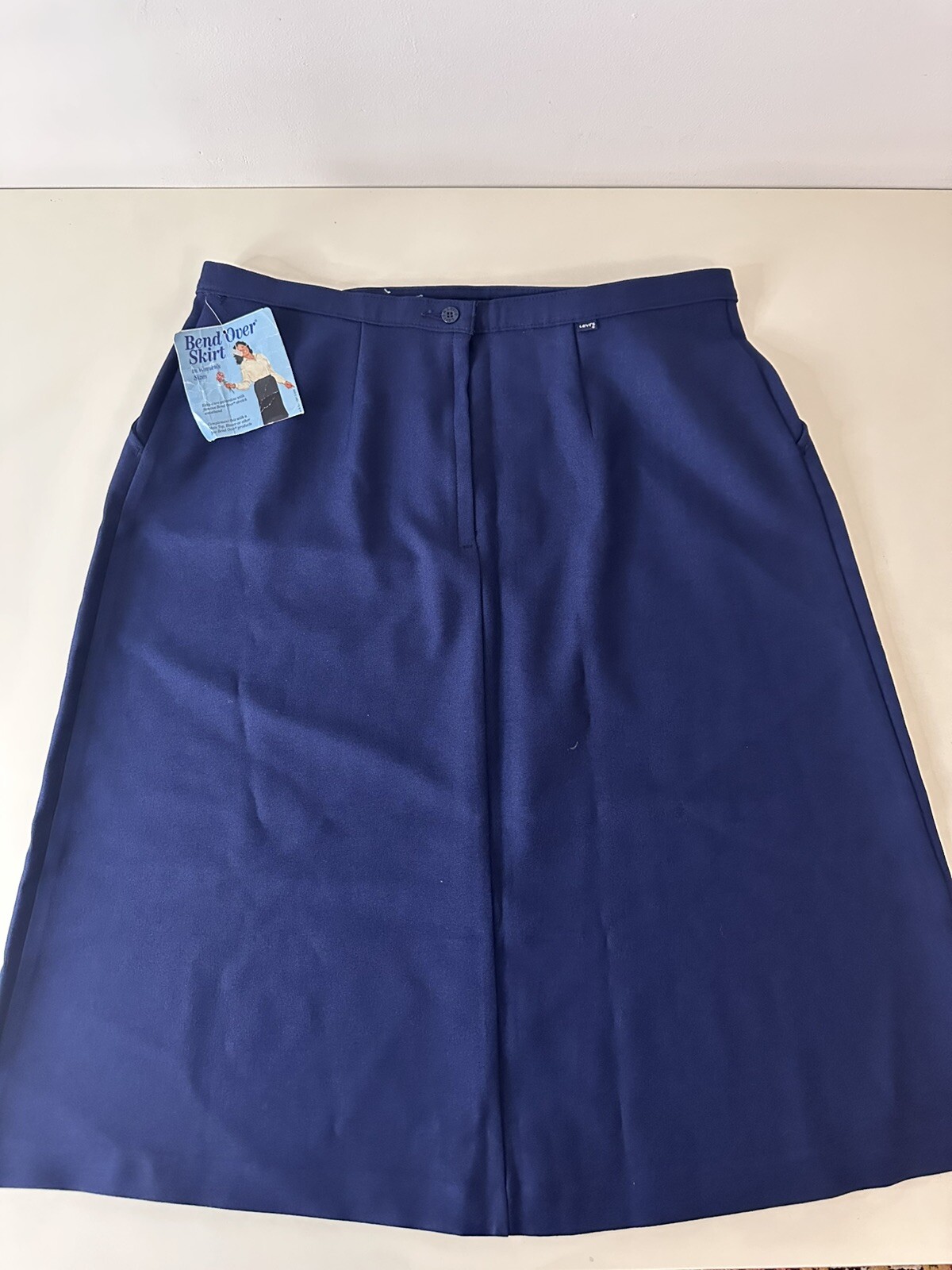 Vintage Levis Bend Over Blue Skirt Size 38 WPL 423 Made In USA
