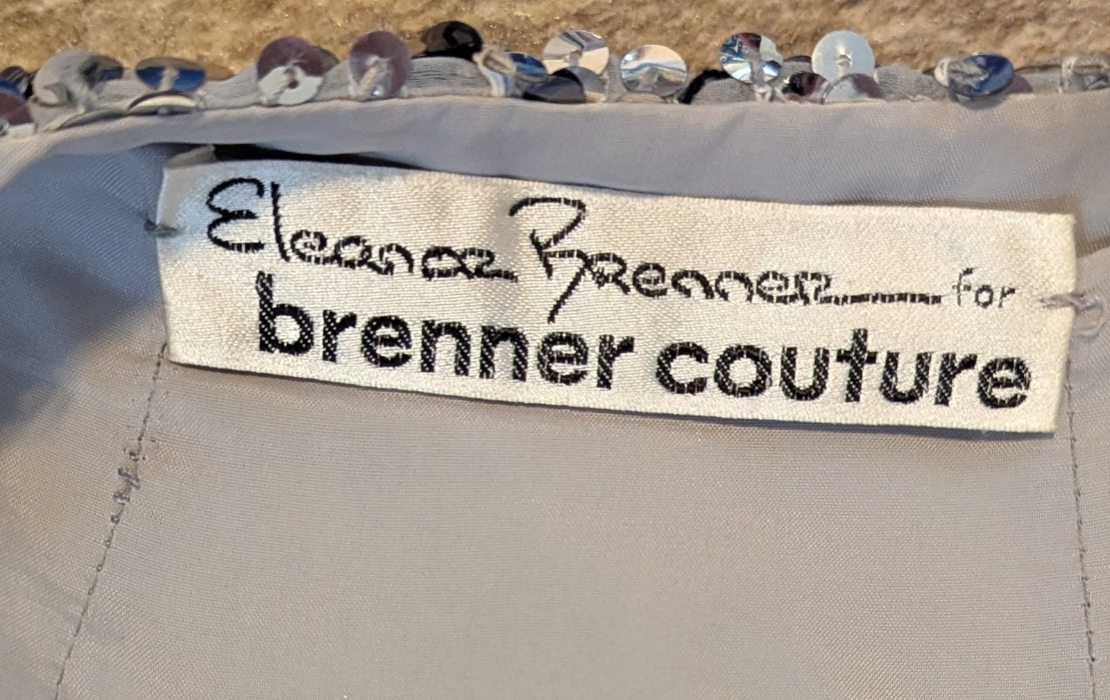 Vintage Eleanor Brenner Couture for Hovland Swanson Sequined Jacket 70s MCM