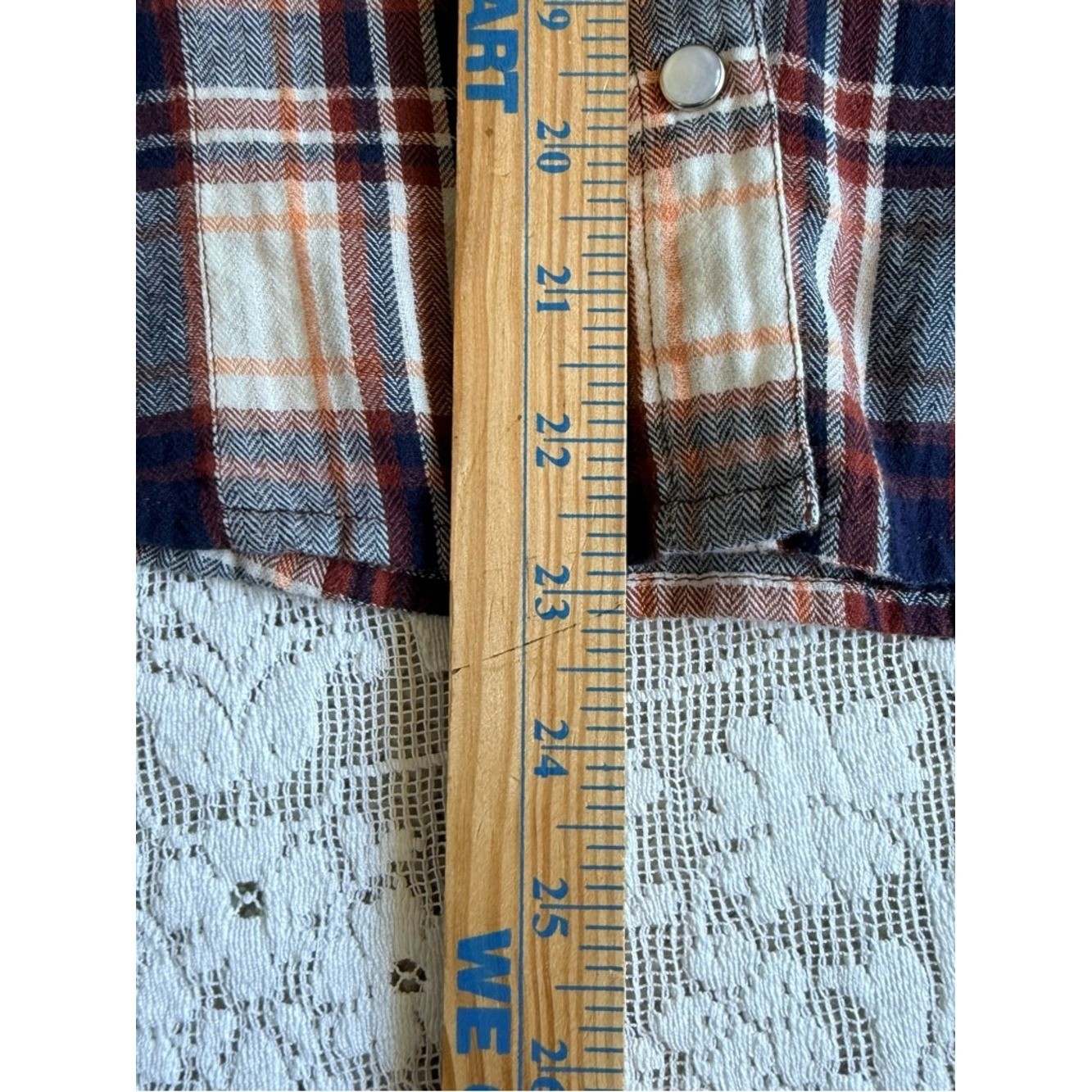 Veronica Beard Jeans Barnette Plaid Cotton Flannel Western Shirt size 4